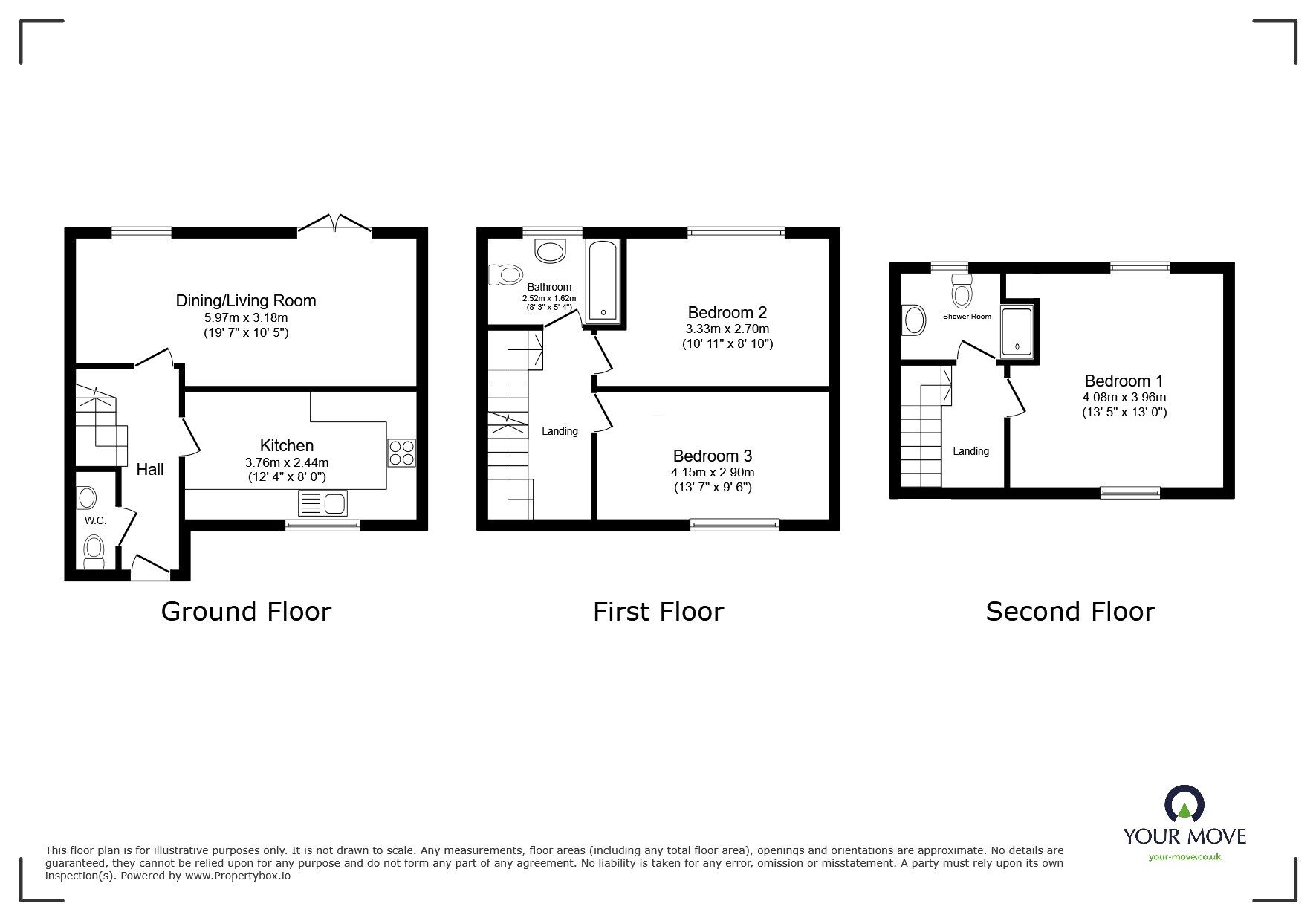 Floorplan of 3 bedroom Semi Detached House for sale, Fitzwarren Street, Salford, Greater Manchester, M6
