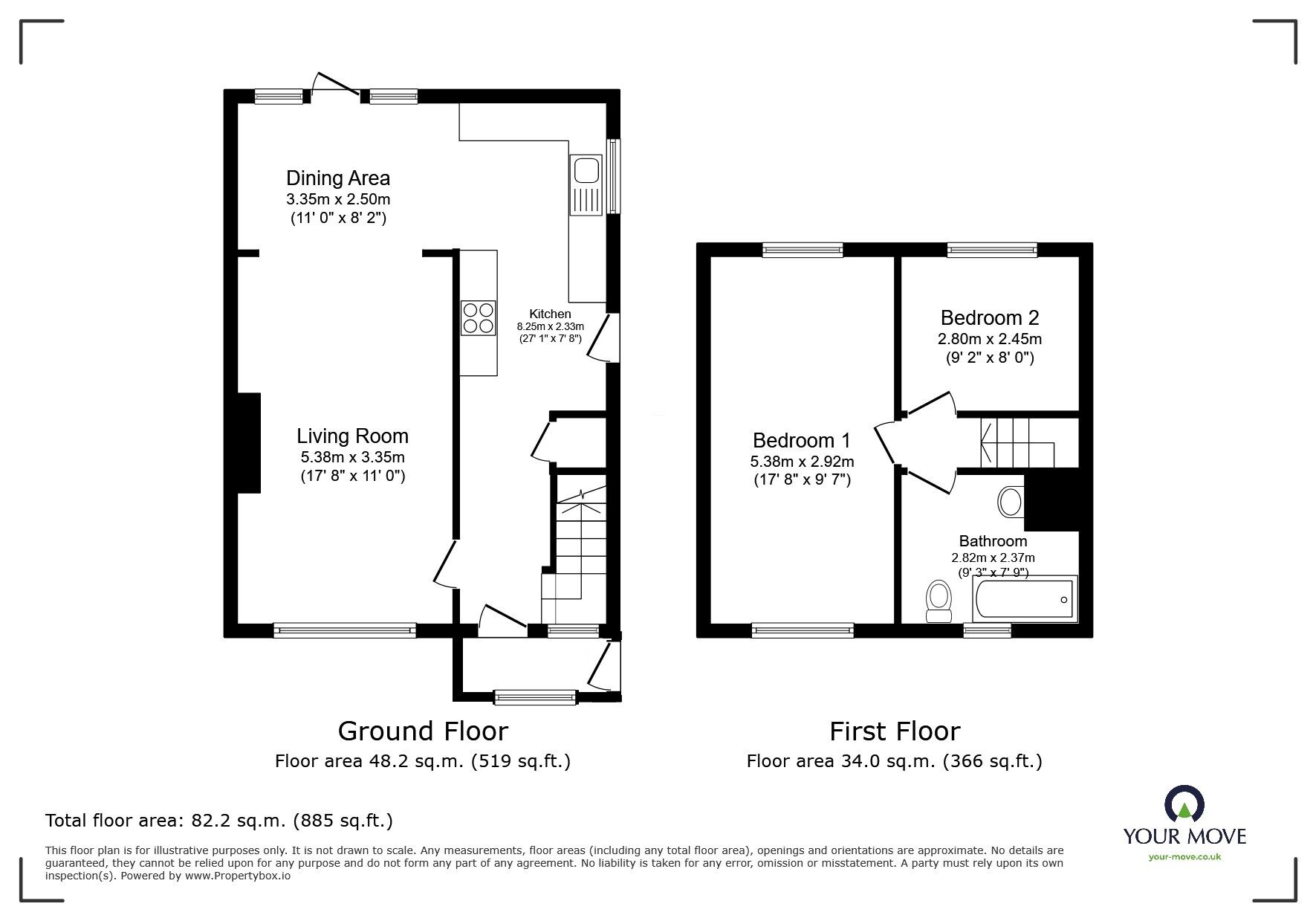 Floorplan of 2 bedroom Detached House for sale, Bolton Road, Pendlebury, Manchester,, M27