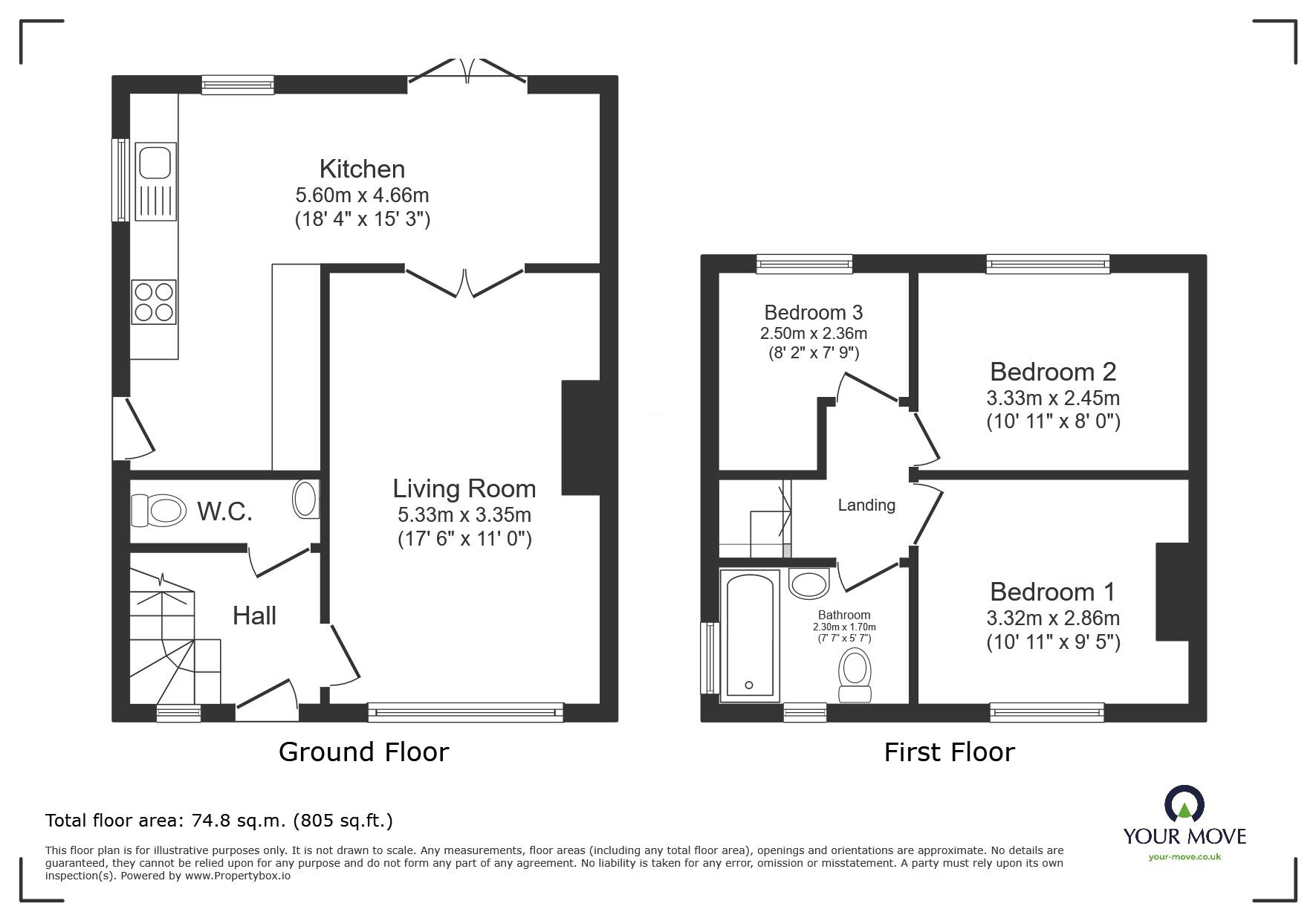 Floorplan of 3 bedroom Semi Detached House for sale, Enfield Road, Swinton, Greater Manchester, M27