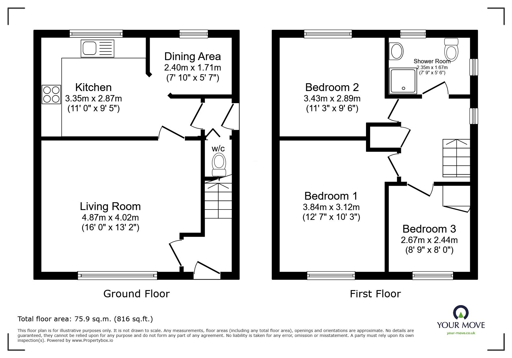 Floorplan of 3 bedroom Semi Detached House for sale, Pendleway, Pendlebury, Manchester, M27