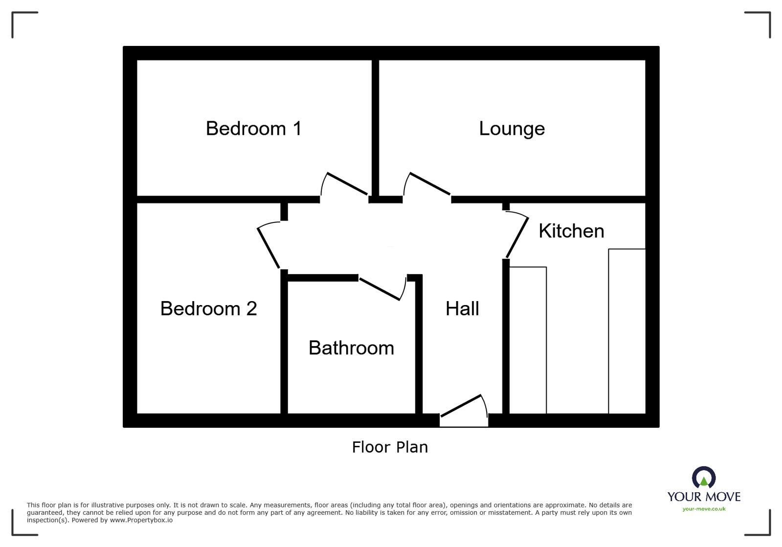 Floorplan of 2 bedroom Flat to rent, Buckingham Road, Clifton, Manchester, M27