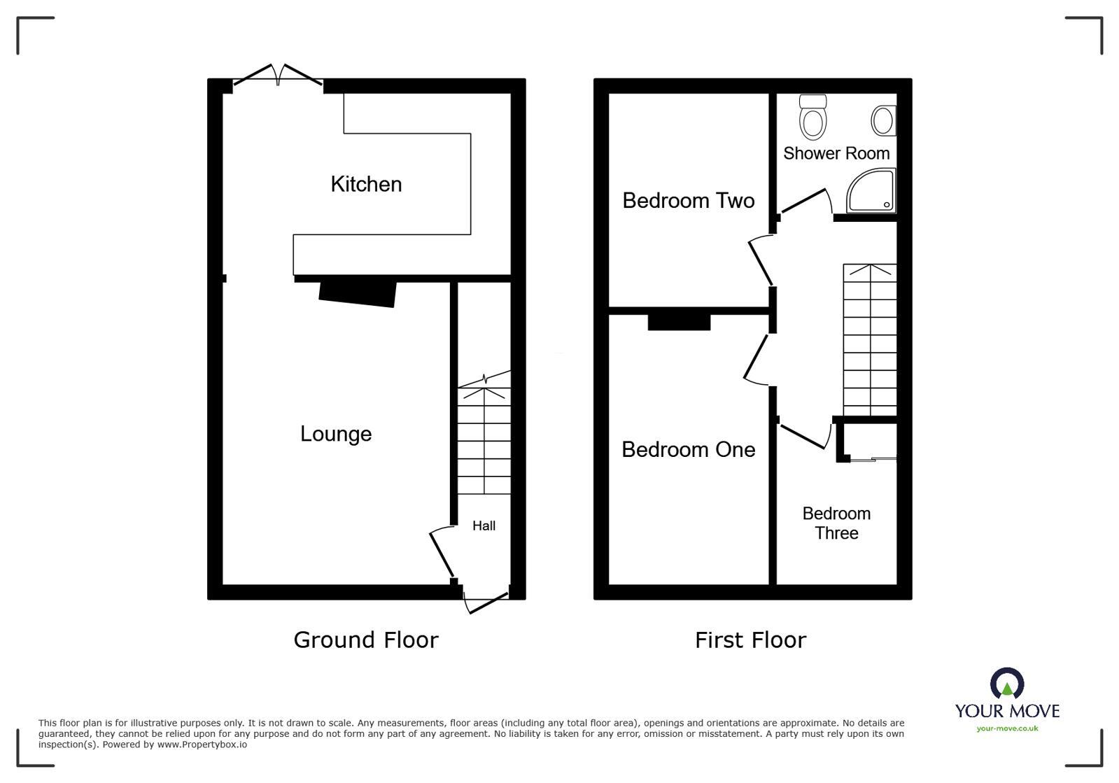 Floorplan of 3 bedroom Mid Terrace House to rent, Shakespeare Road, Swinton, Greater Manchester, M27