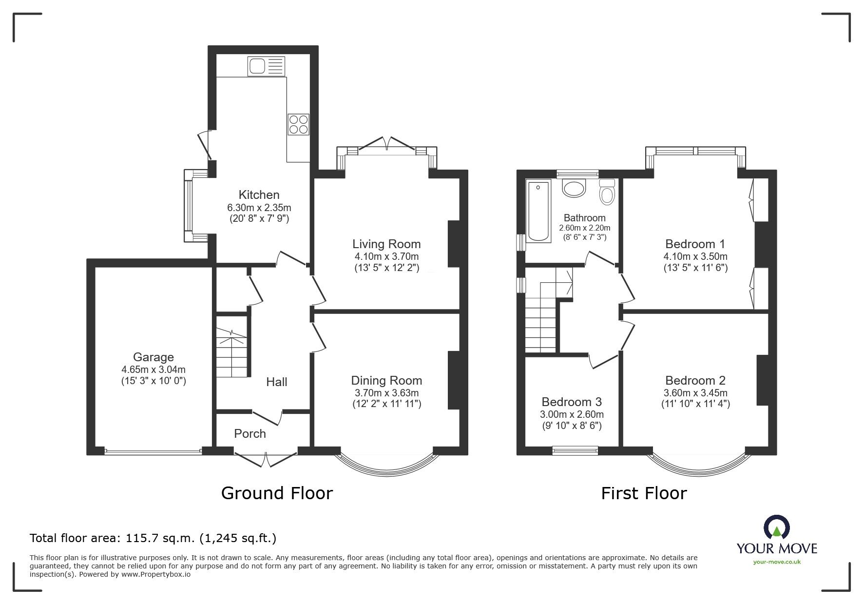 Floorplan of 3 bedroom Semi Detached House for sale, May Road, Pendlebury, Manchester, M27