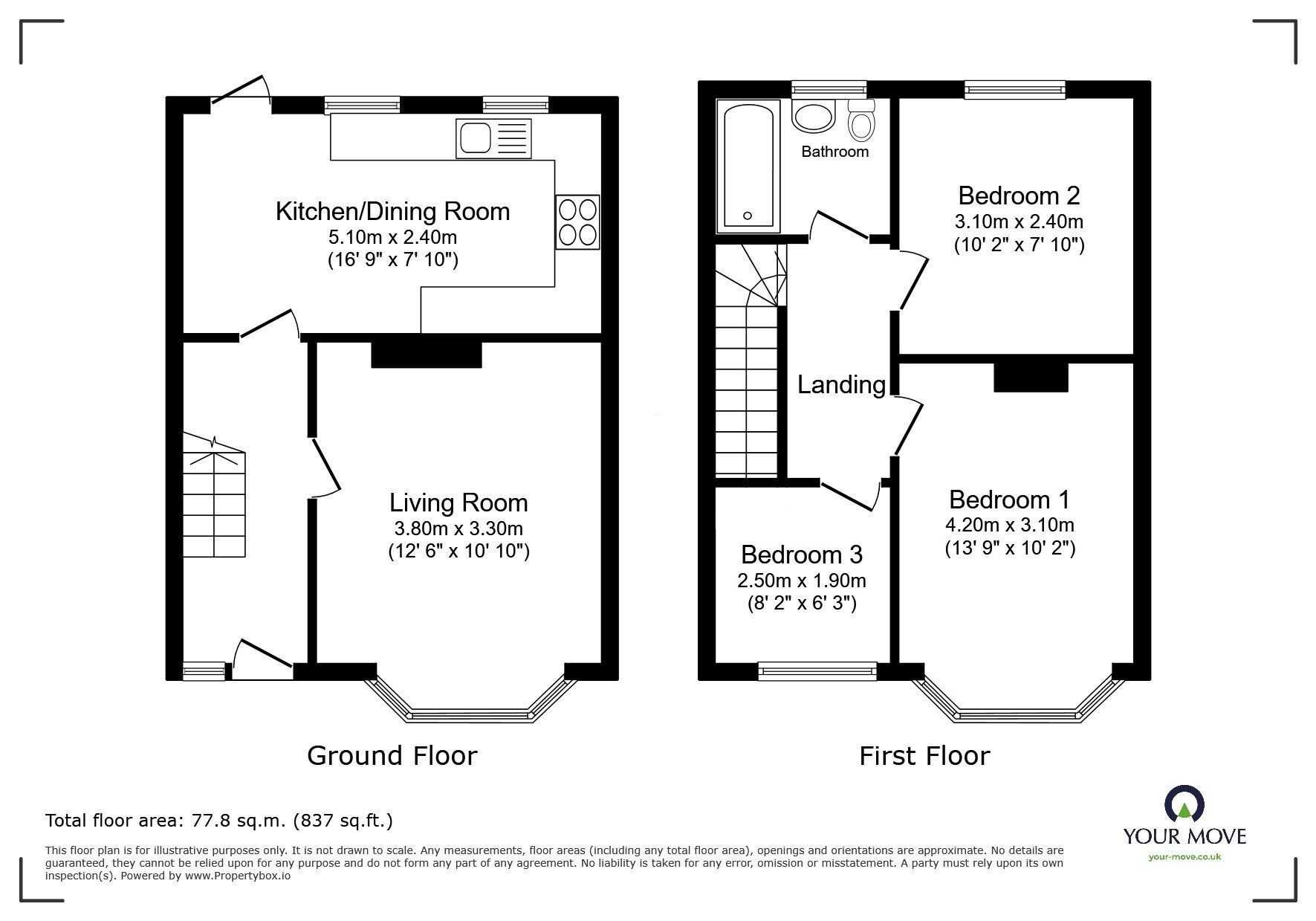 Floorplan of 3 bedroom Semi Detached House for sale, Torkington Avenue, Pendlebury, Manchester,, M27