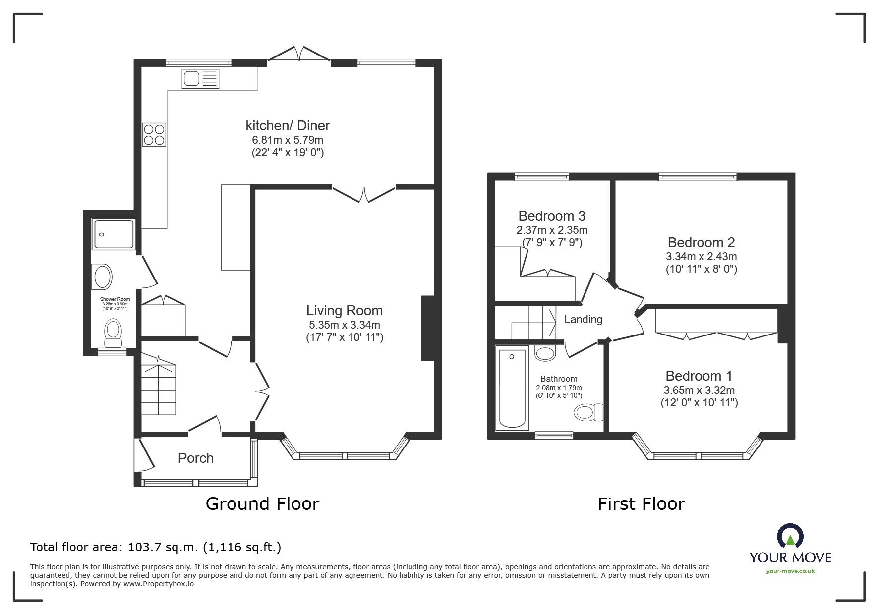 Floorplan of 3 bedroom Detached House for sale, Lawnswood Drive, Swinton, Greater Manchester, M27