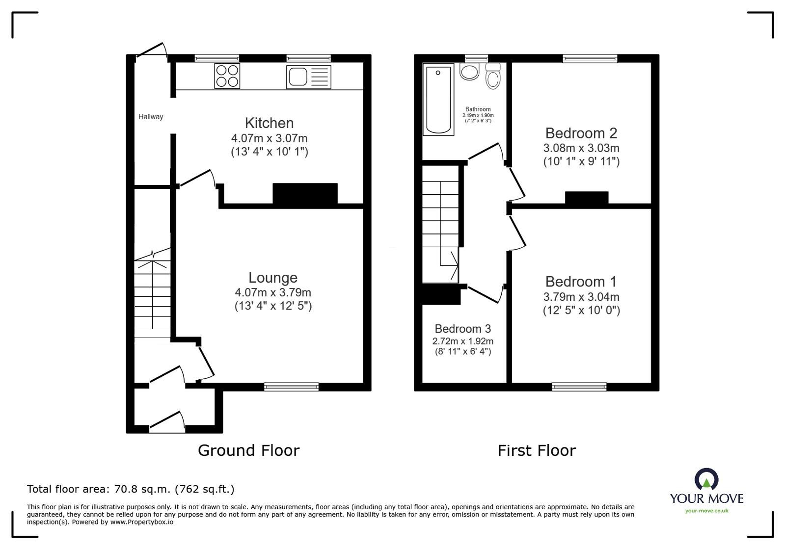 Floorplan of 3 bedroom Semi Detached House for sale, Calder Drive, Swinton, Greater Manchester, M27