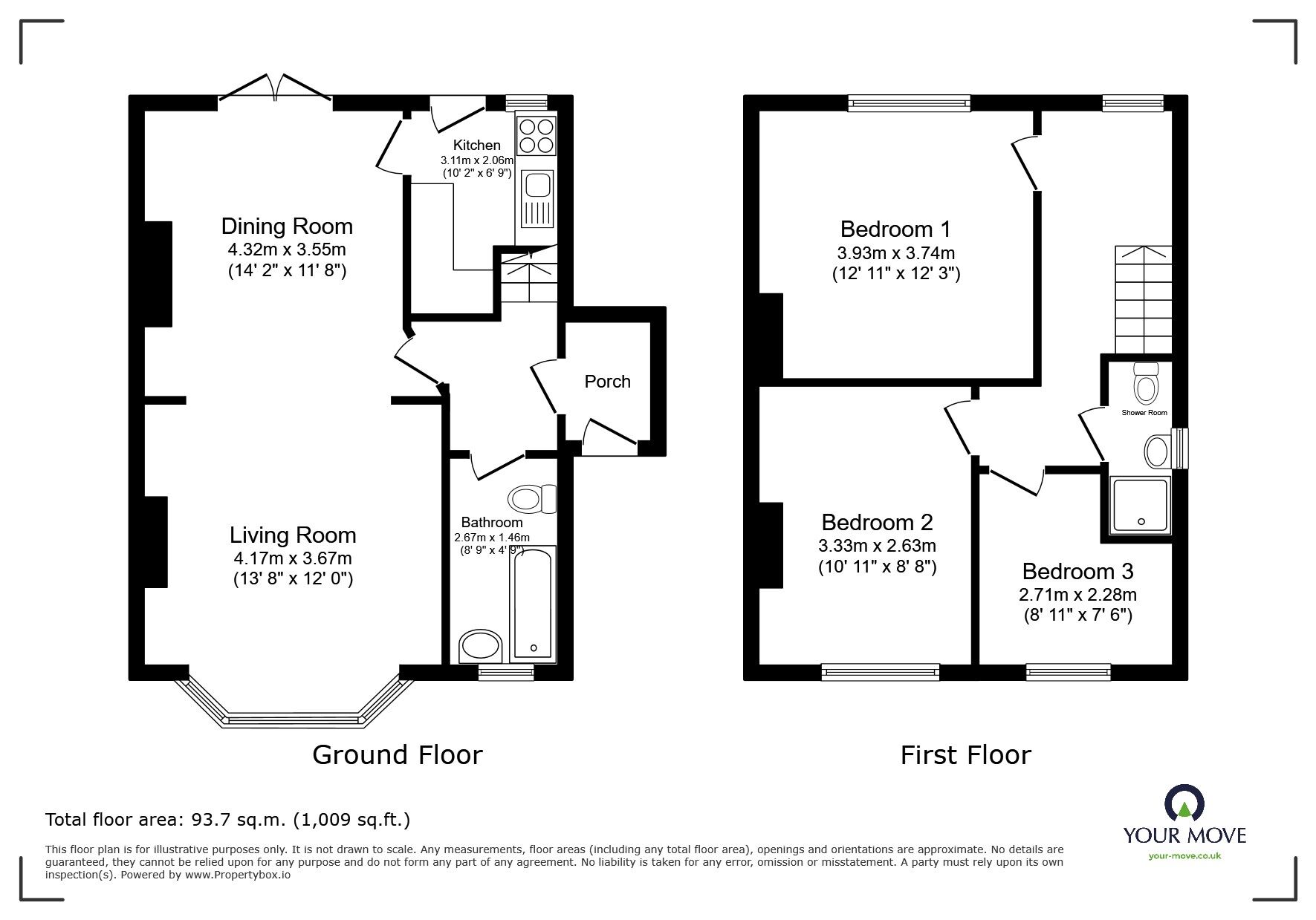 Floorplan of 3 bedroom Semi Detached House for sale, Corrie Road, Clifton, Greater Manchester, M27