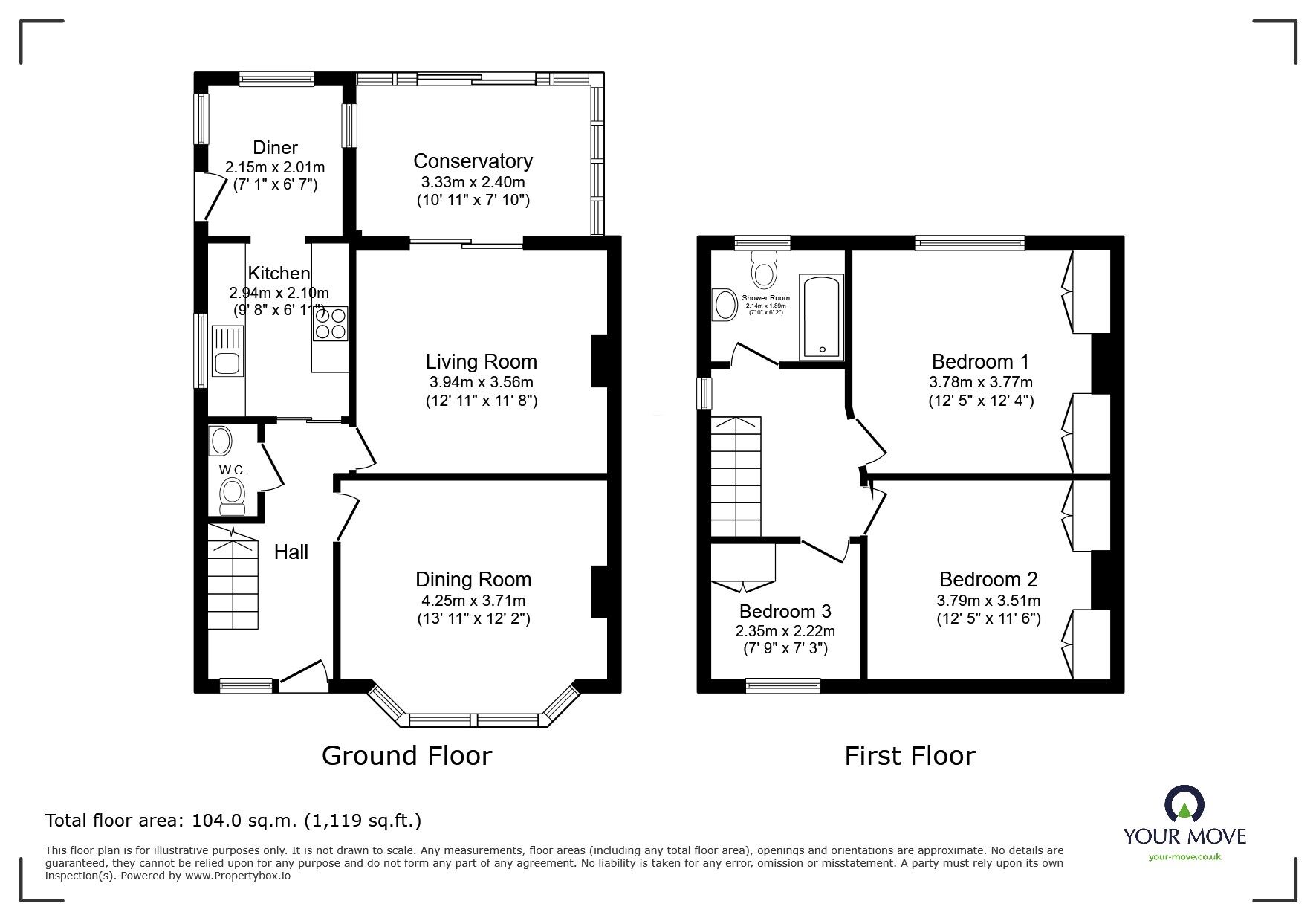 Floorplan of 3 bedroom Semi Detached House for sale, Houghton Lane, Swinton, Greater Manchester, M27