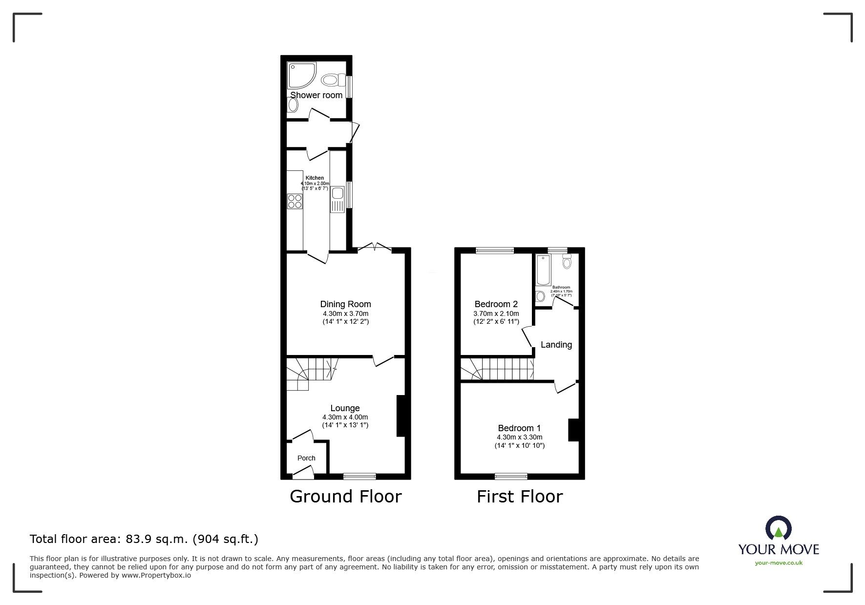 Floorplan of 2 bedroom Mid Terrace House for sale, Mulgrave Street, Swinton, Greater Manchester, M27