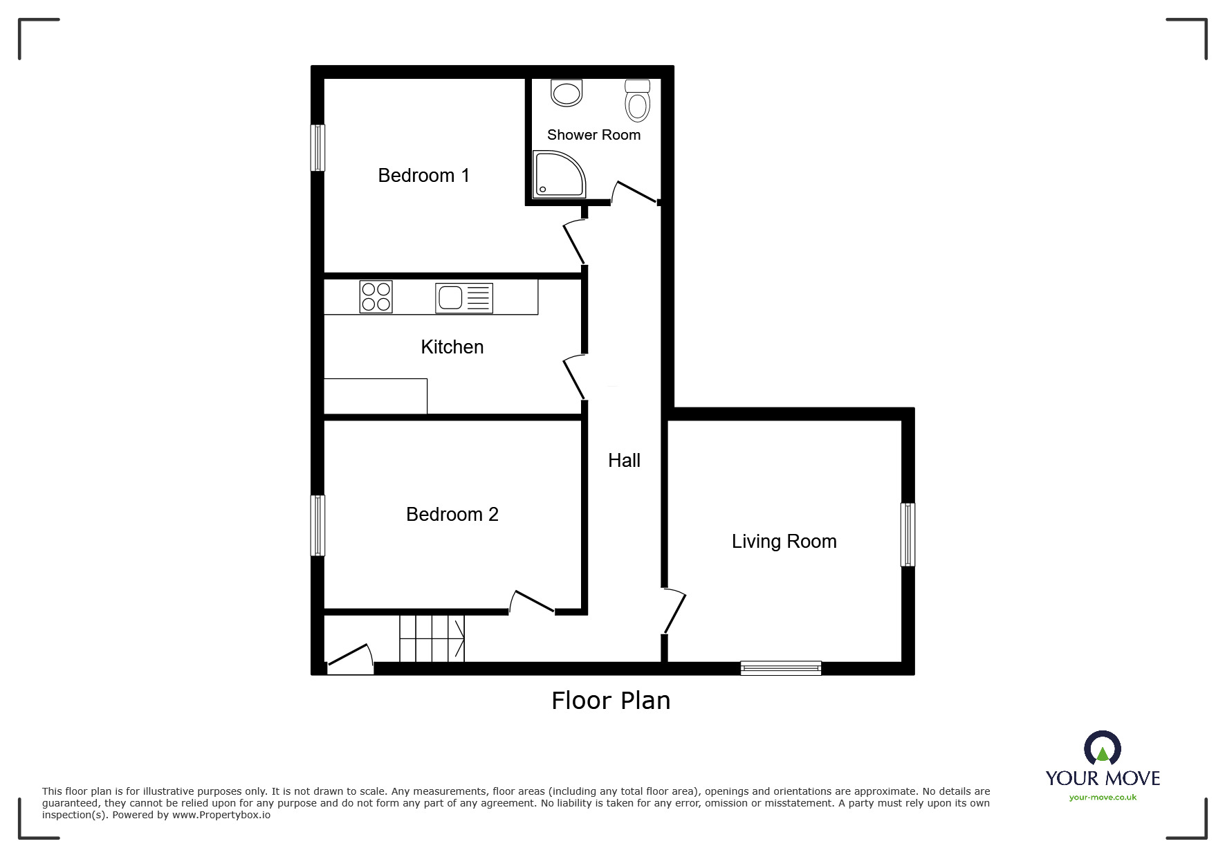 Floorplan of 2 bedroom Flat for sale, Pendleton Way, Salford, Greater Manchester, M6
