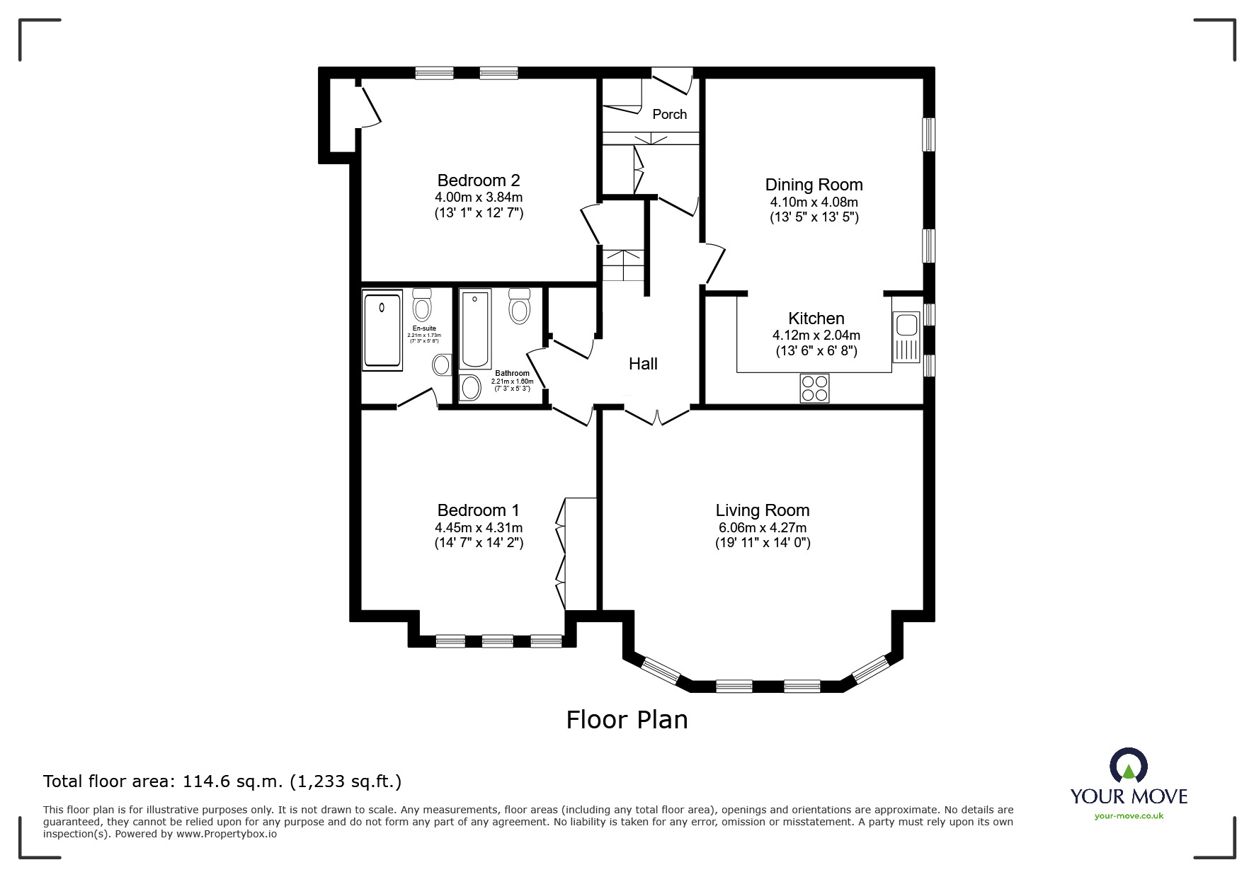 Floorplan of 2 bedroom Flat for sale, Ellesmere Road, Eccles, Greater Manchester, M30