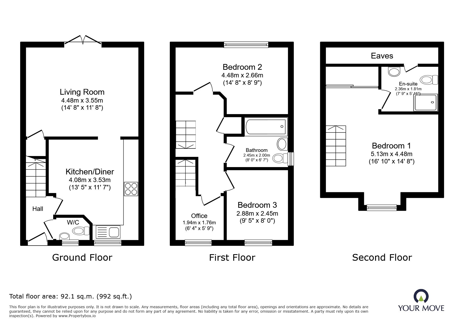 Floorplan of 3 bedroom Semi Detached House for sale, Park View Road, Salford, Greater Manchester, M6