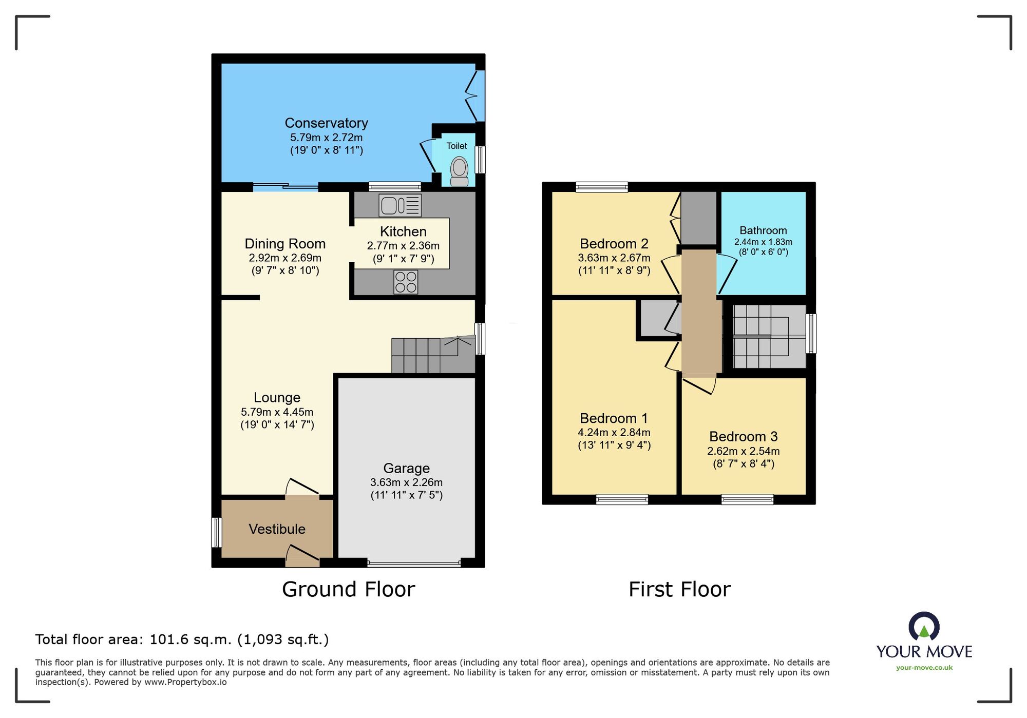 Floorplan of 3 bedroom Detached House for sale, Stadium Drive, Kingskerswell, Devon, TQ12