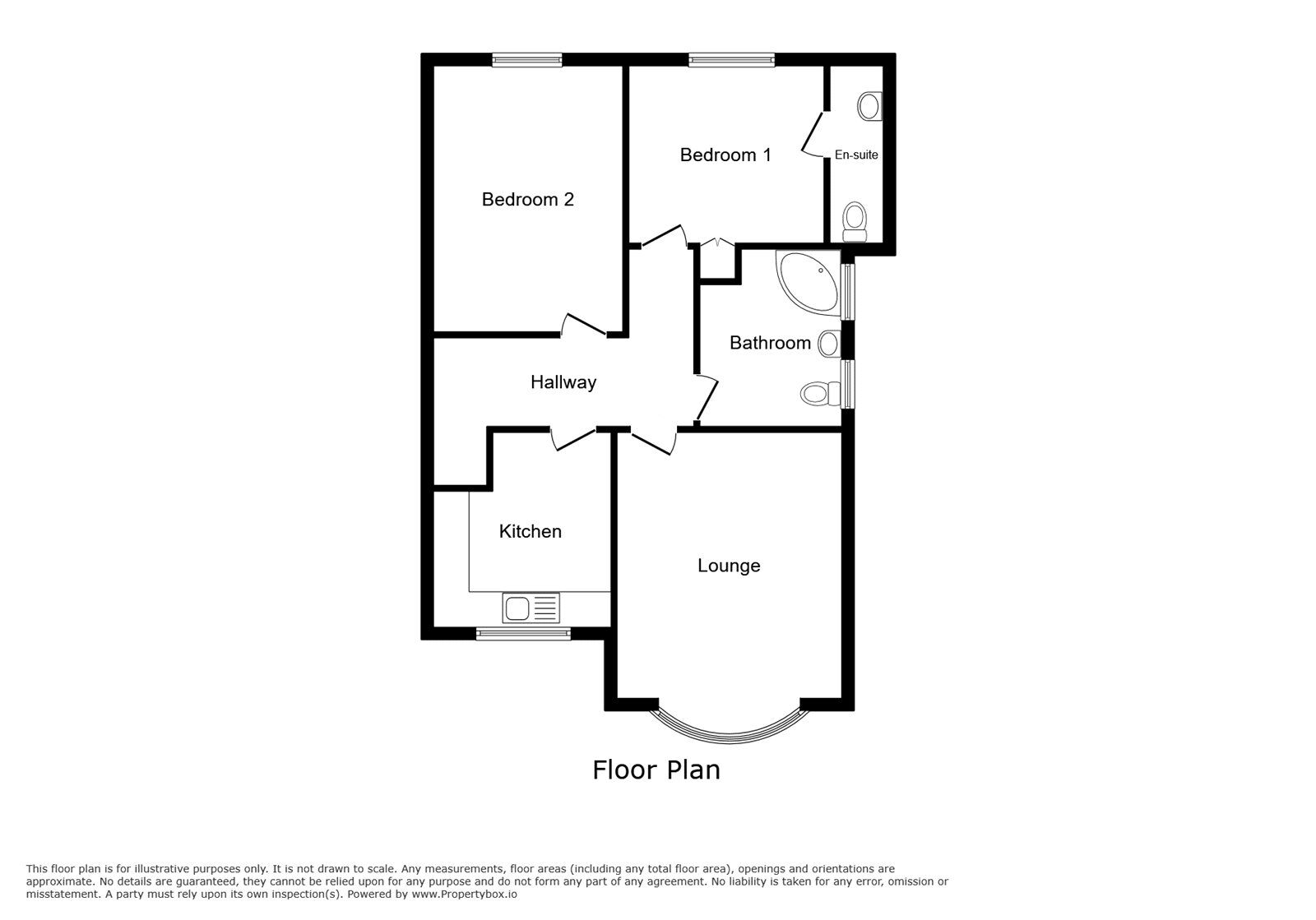 Floorplan of 2 bedroom  Flat for sale, Manor Road, Paignton, Devon, TQ3
