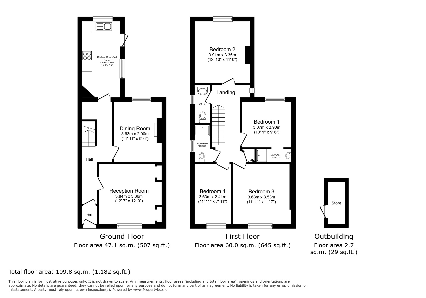 Floorplan of 4 bedroom End Terrace House for sale, Church Street, Torquay, Devon, TQ2