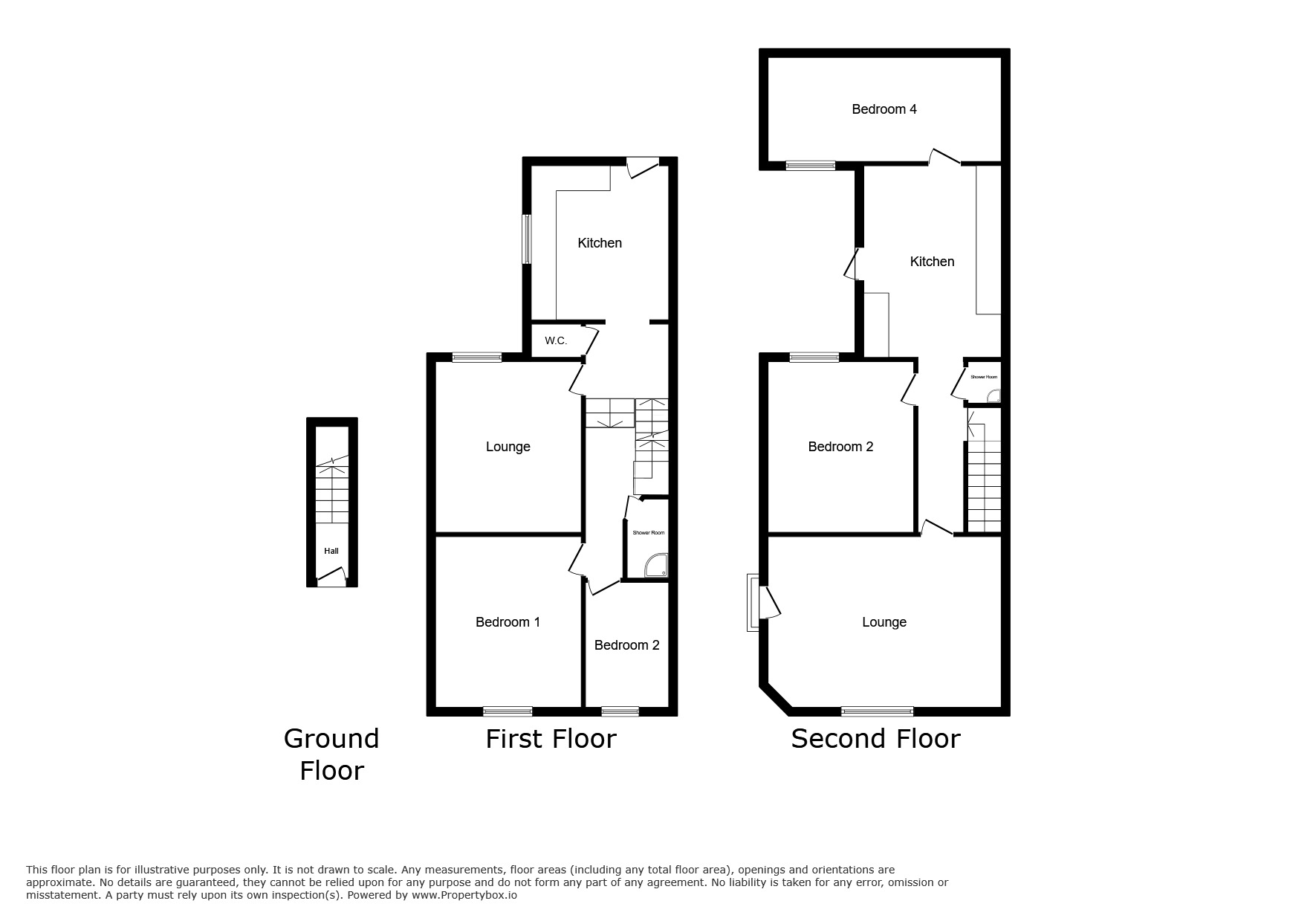 Floorplan of 4 bedroom House for sale, Alexandra Road, Torquay, Devon, TQ1