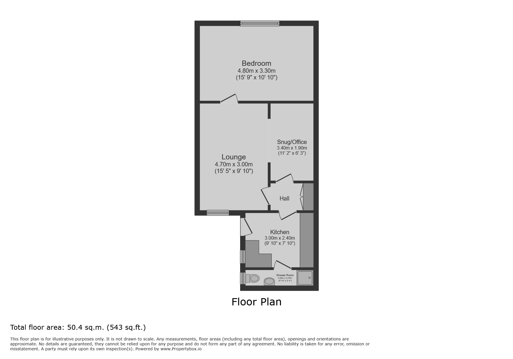 Floorplan of 2 bedroom Flat for sale, Tor Hill Road, Torquay, Devon, TQ2