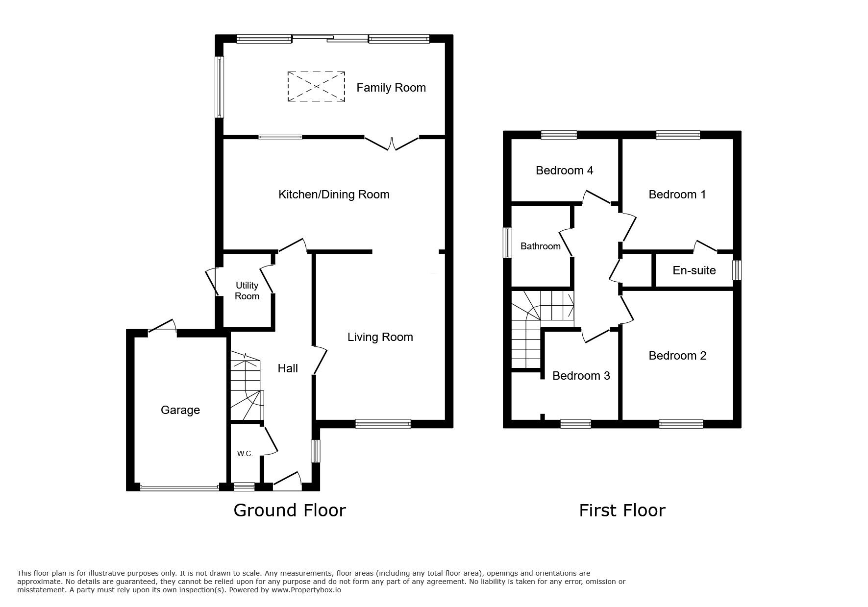 Floorplan of 4 bedroom Detached House for sale, Chartwell Close, Paignton, Devon, TQ3