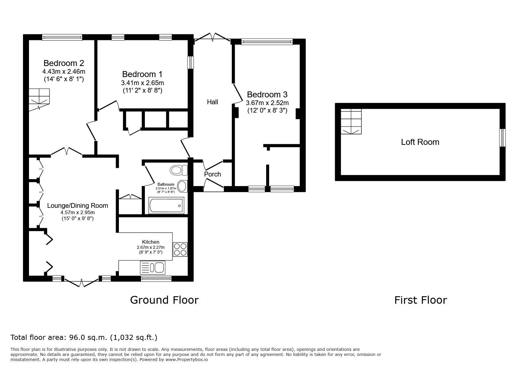 Floorplan of 3 bedroom Semi Detached Bungalow for sale, Hennock Road, Paignton, Devon, TQ4