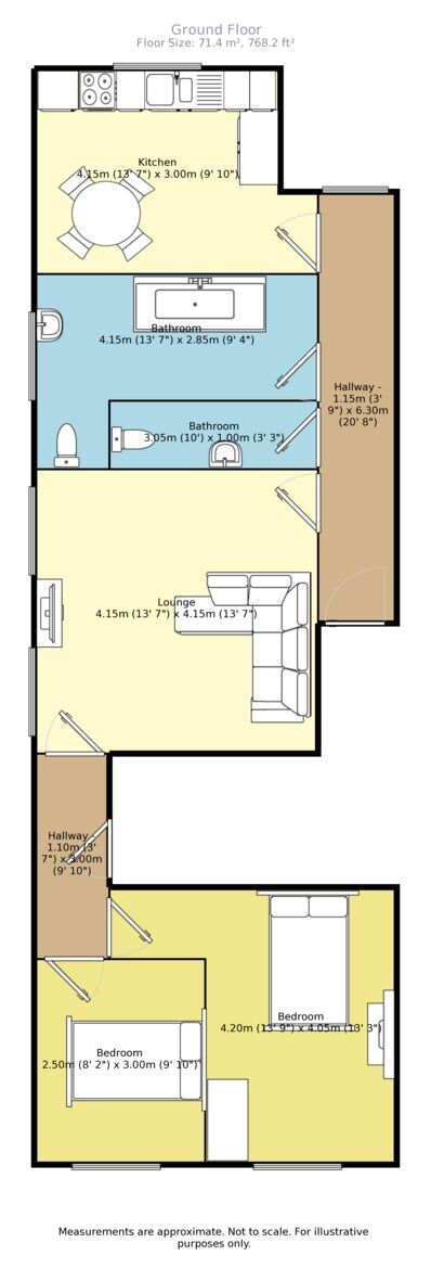 Floorplan of 2 bedroom Flat to rent, Park Road, Tunbridge Wells, Kent, TN4