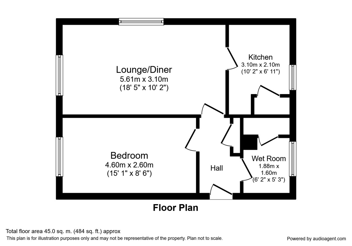 Floorplan of 1 bedroom Flat to rent, Beech Hurst, Pembury, Kent, TN2