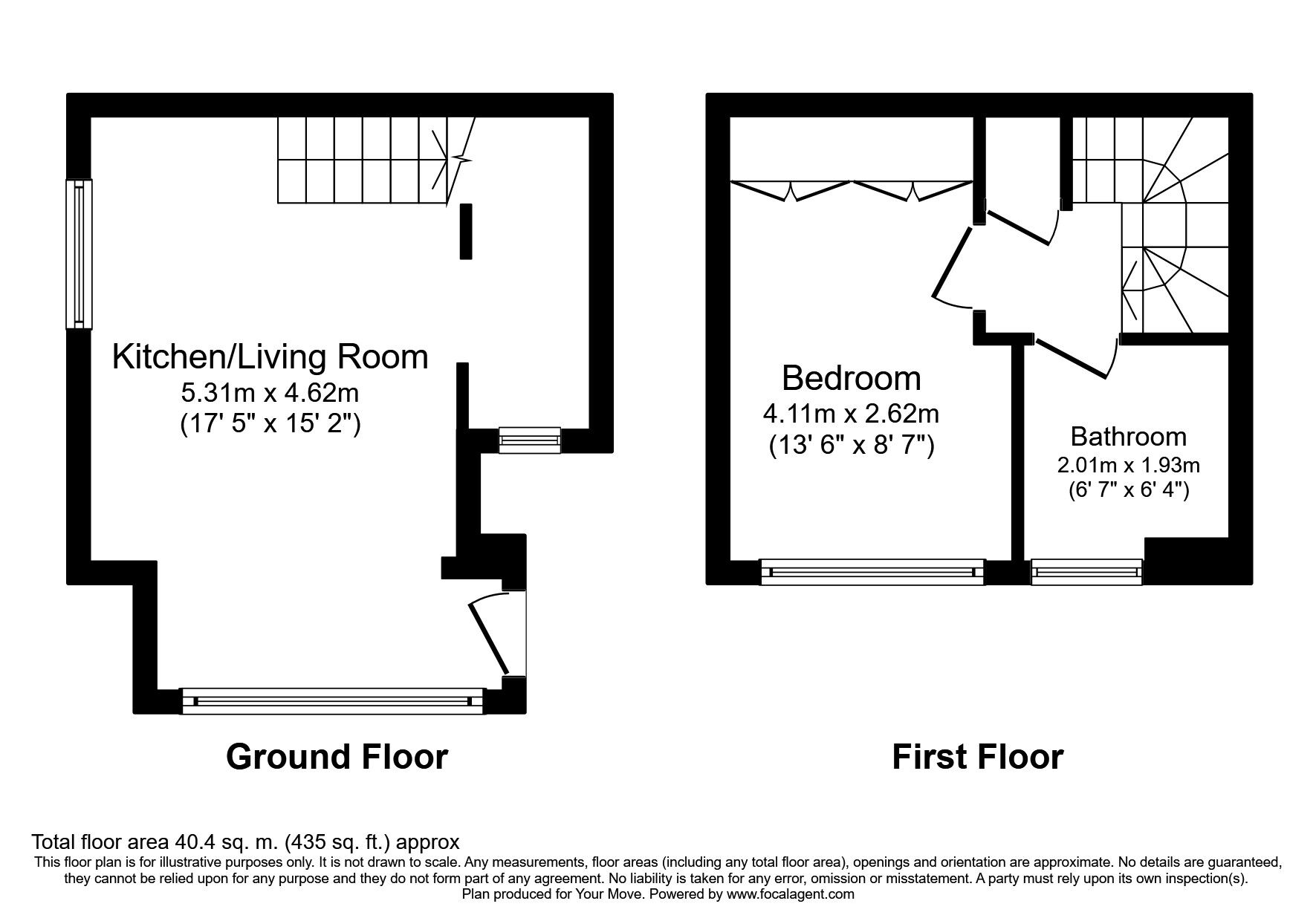 Floorplan of 1 bedroom  House to rent, Horizon Close, Tunbridge Wells, Kent, TN4