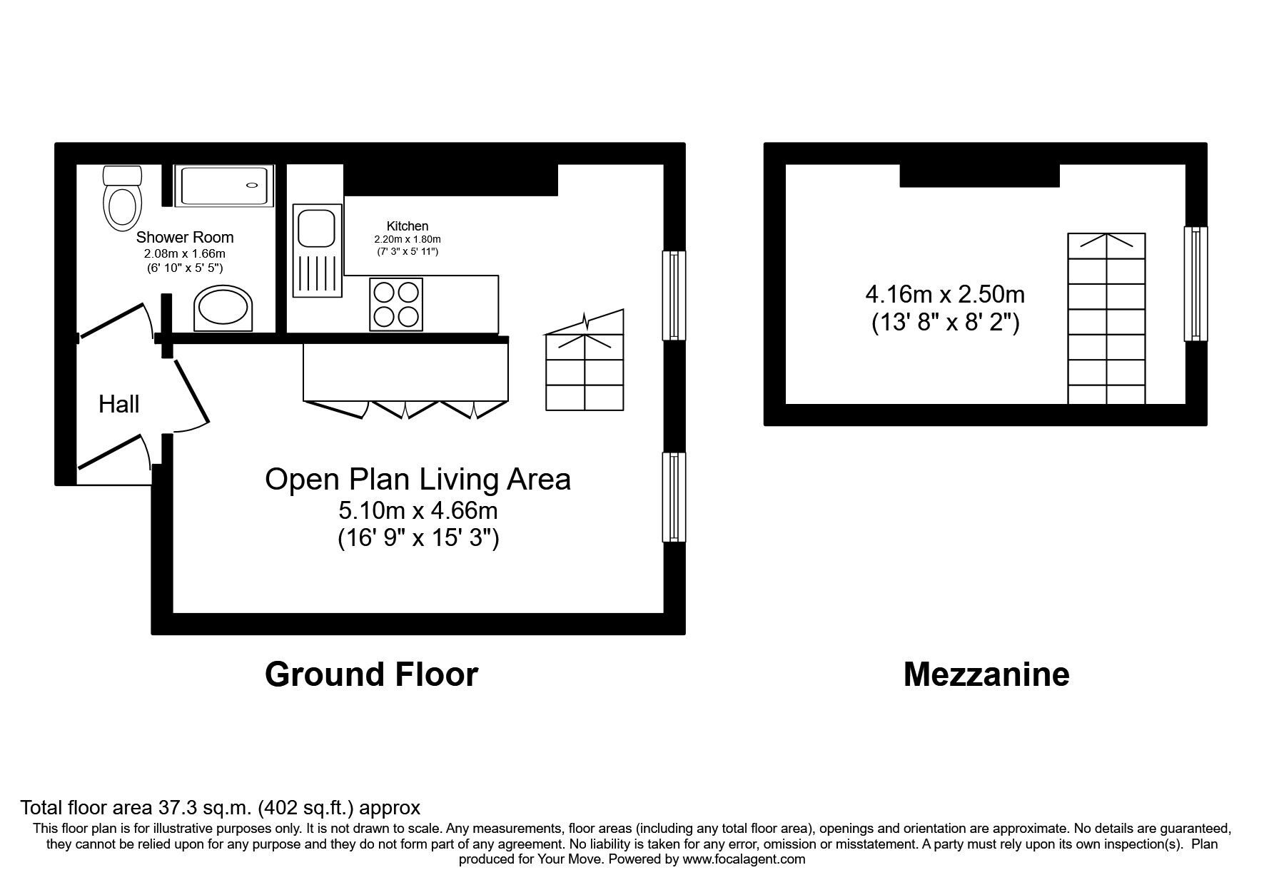 Floorplan of  Flat to rent, Upper Grosvenor Road, Tunbridge Wells, Kent, TN1
