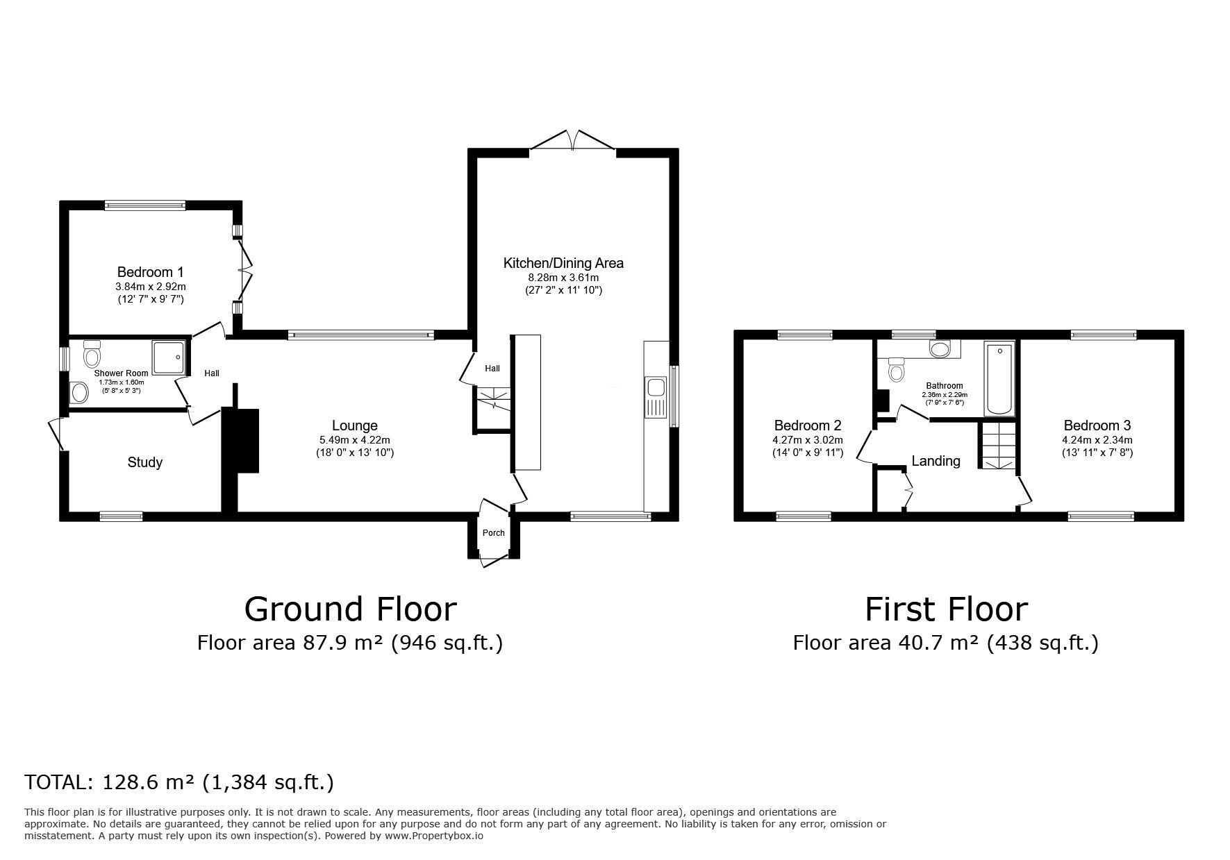Floorplan of 3 bedroom Detached House to rent, Hawkenbury Road, Tunbridge Wells, Kent, TN3