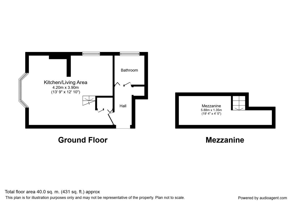 Floorplan of 1 bedroom Flat to rent, St. James Road, Tunbridge Wells, Kent, TN1