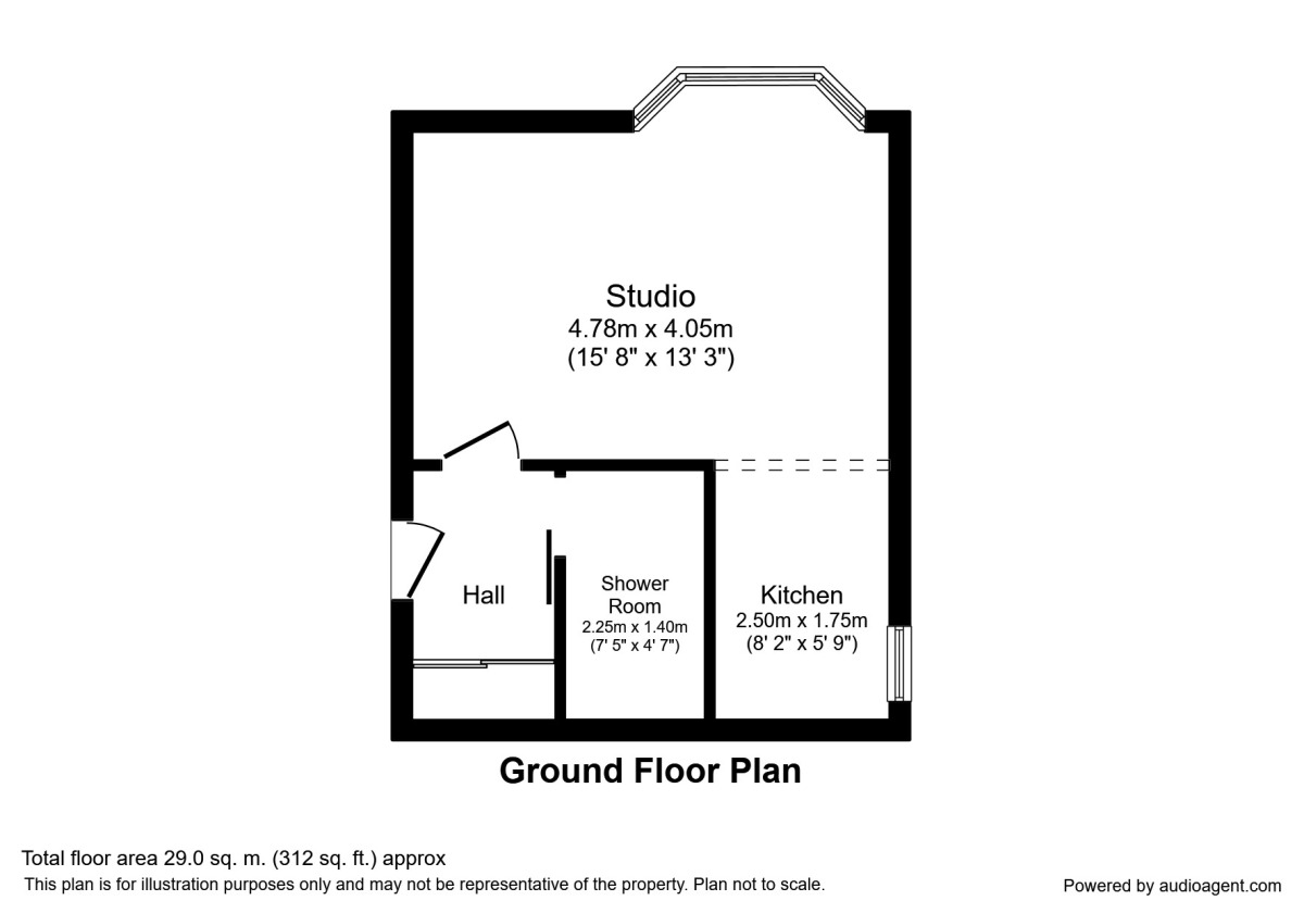 Floorplan of  Flat to rent, The Goodwins, Tunbridge Wells, Kent, TN2
