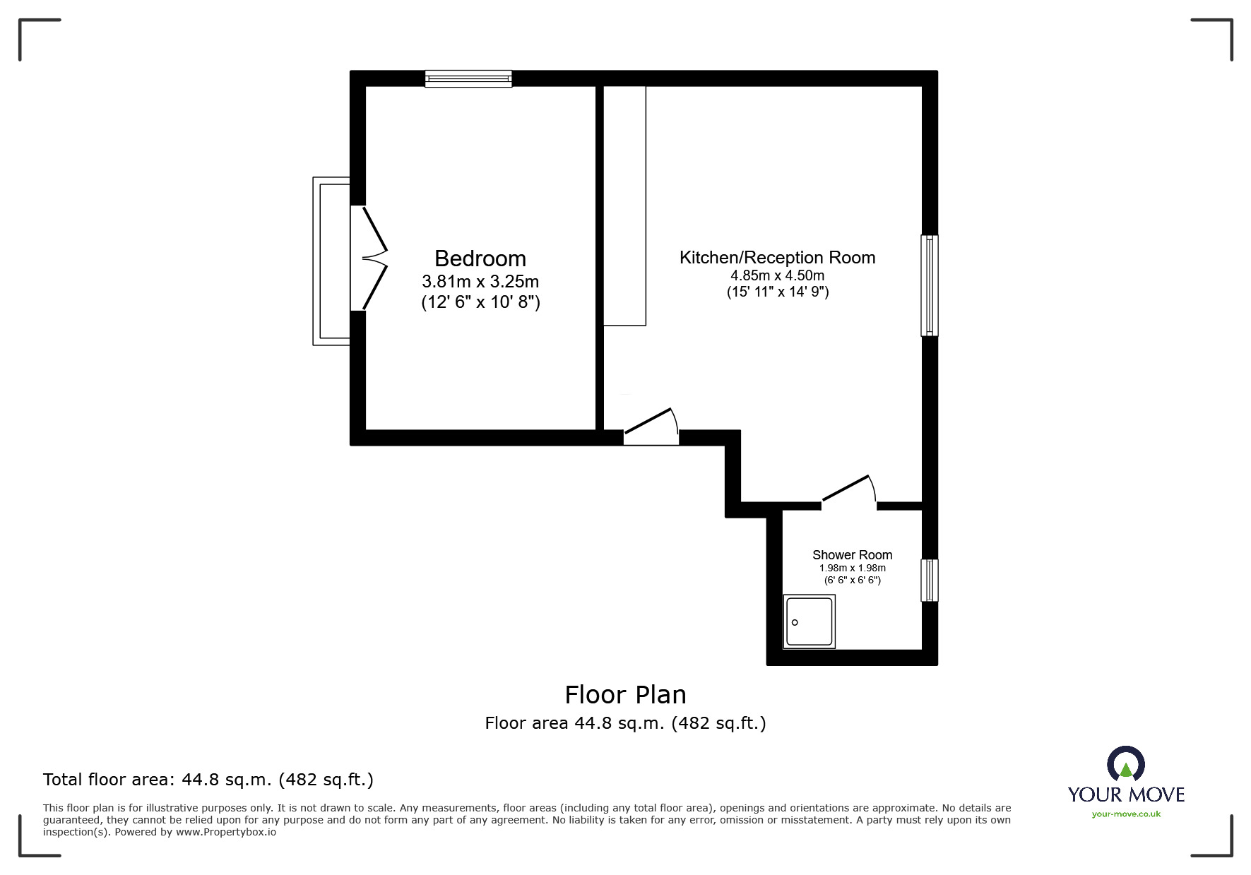 Floorplan of 1 bedroom  Flat to rent, Frant Road, Tunbridge Wells, Kent, TN2