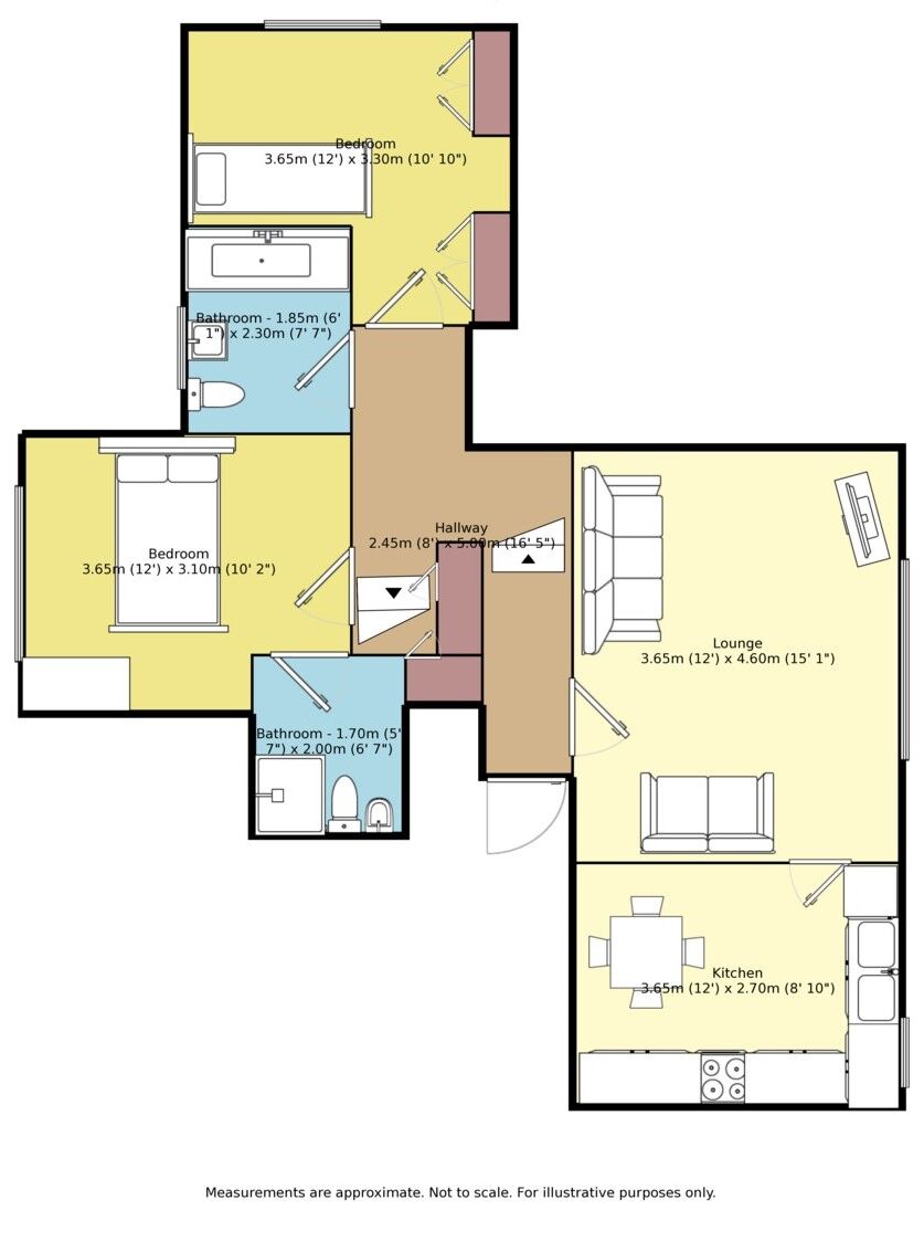 Floorplan of 2 bedroom  Flat for sale, Bayhall Road, Tunbridge Wells, Kent, TN2