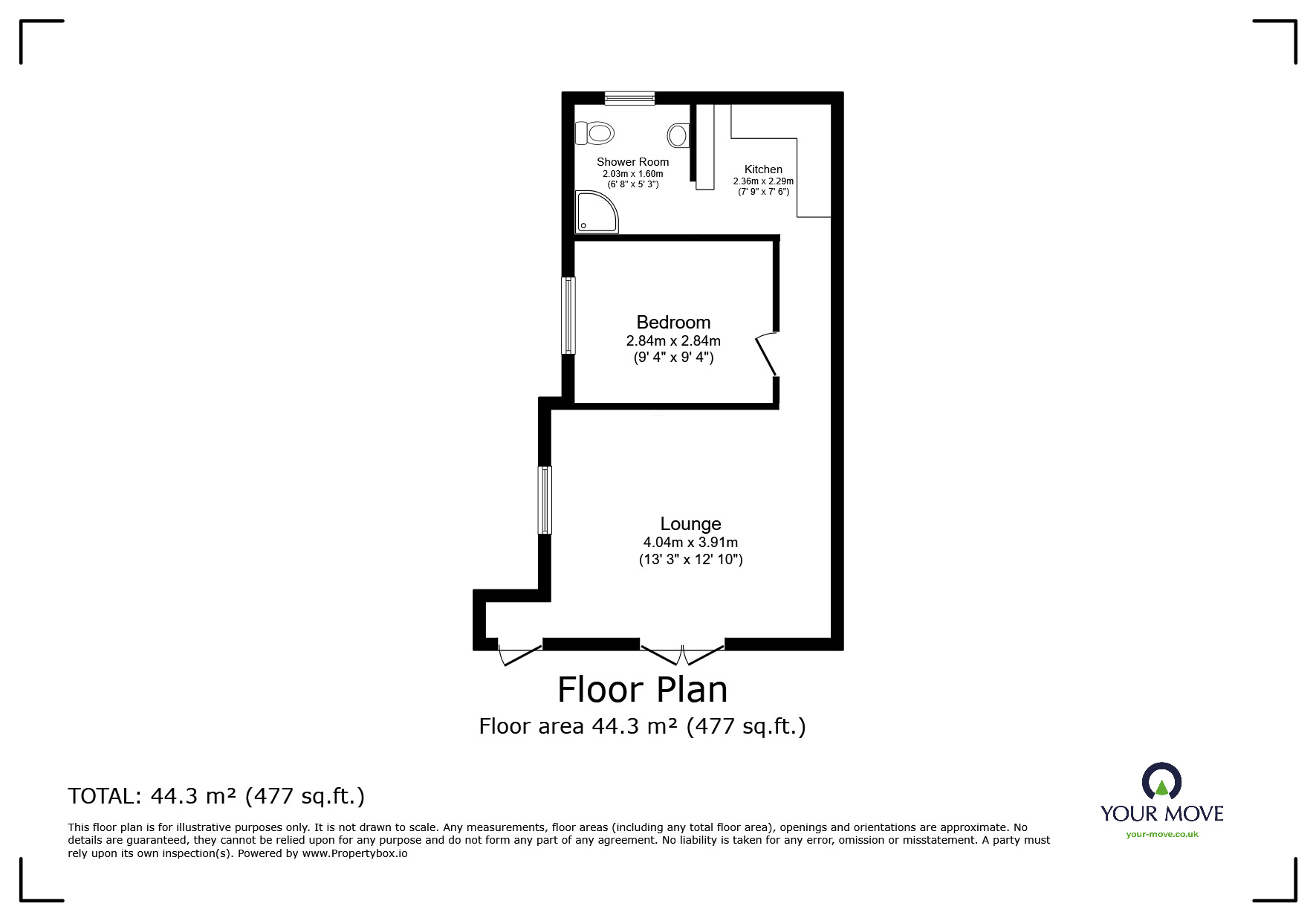 Floorplan of 1 bedroom Flat to rent, Frant Road, Tunbridge Wells, Kent, TN2