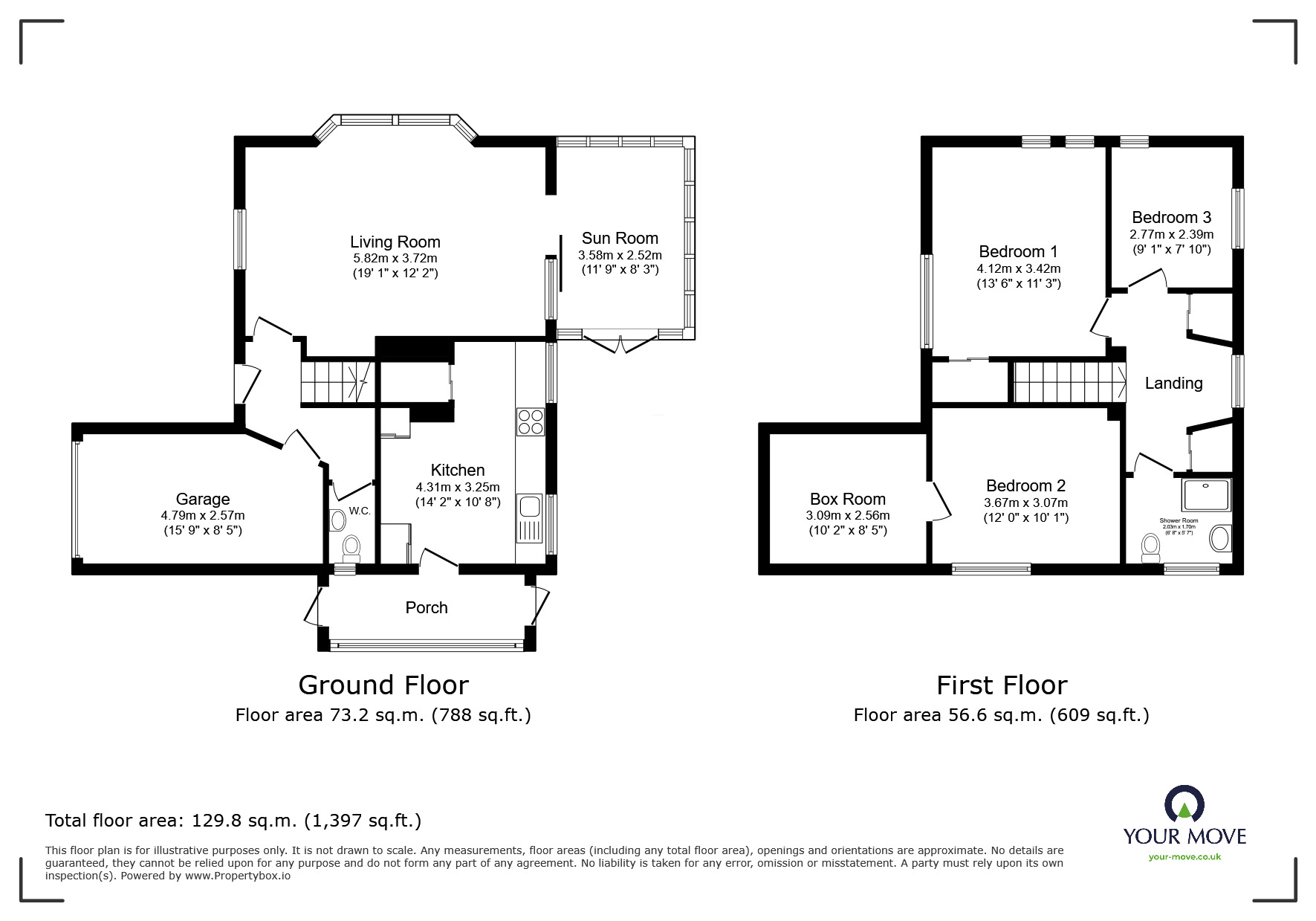 Floorplan of 3 bedroom Detached House for sale, Woodhill Park, Pembury, Kent, TN2