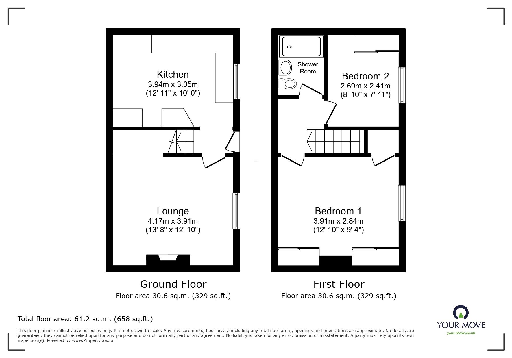 Floorplan of 2 bedroom Mid Terrace House for sale, Albion Road, Tunbridge Wells, Kent, TN1
