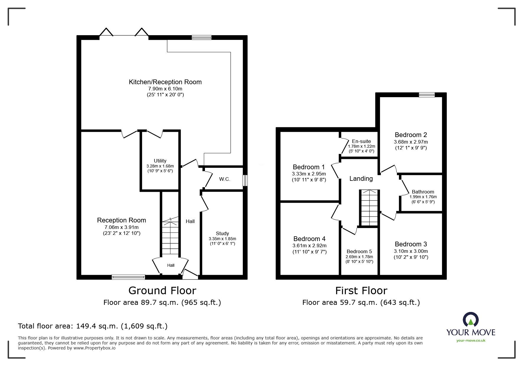 Floorplan of 5 bedroom Semi Detached House to rent, Wye Road, Borough Green, Kent, TN15