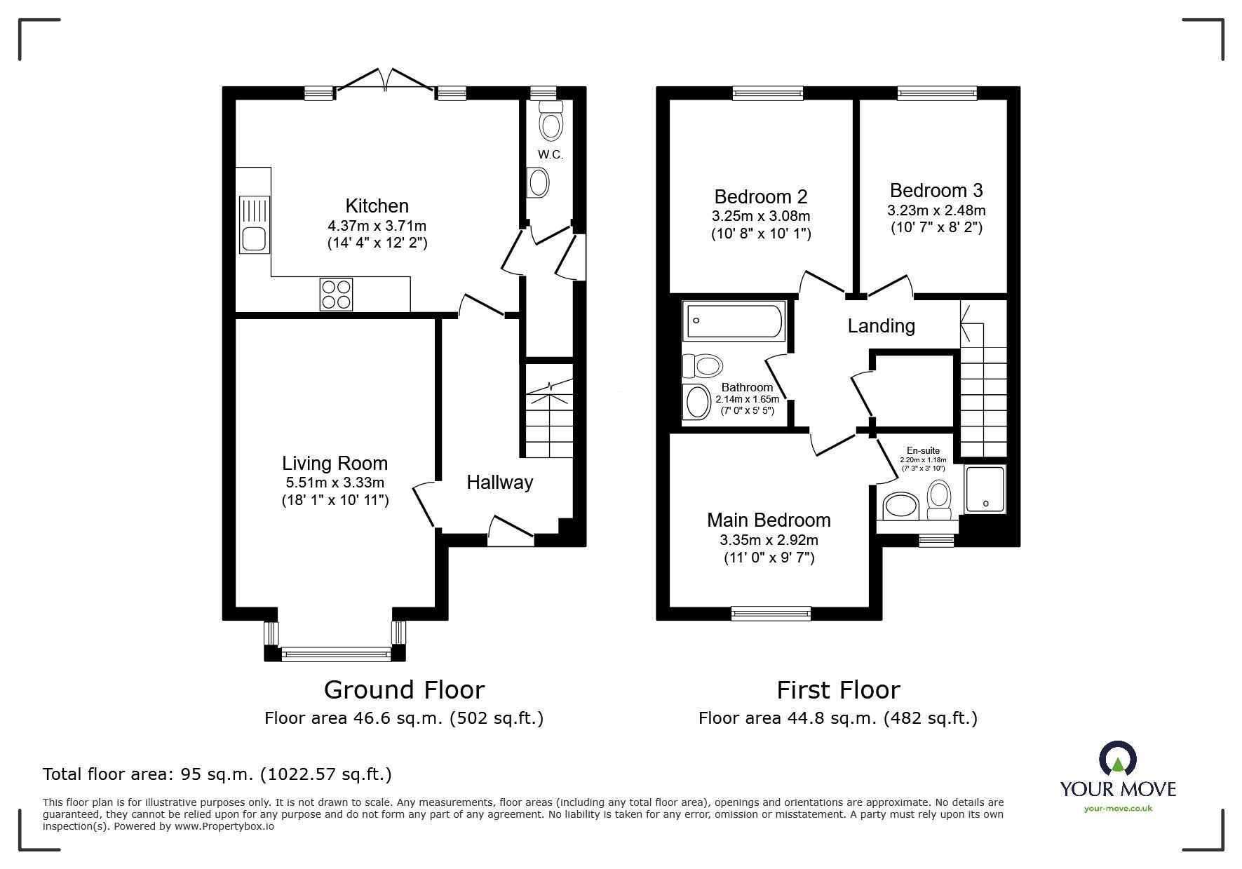 Floorplan of 3 bedroom Semi Detached House for sale, Herald Gardens, Royal Tunbridge Wells, Kent, TN2