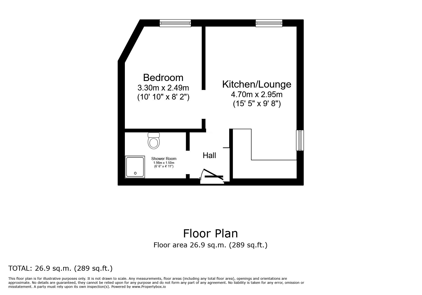 Floorplan of 1 bedroom  Flat to rent, Goods Station Road, Tunbridge Wells, Kent, TN1