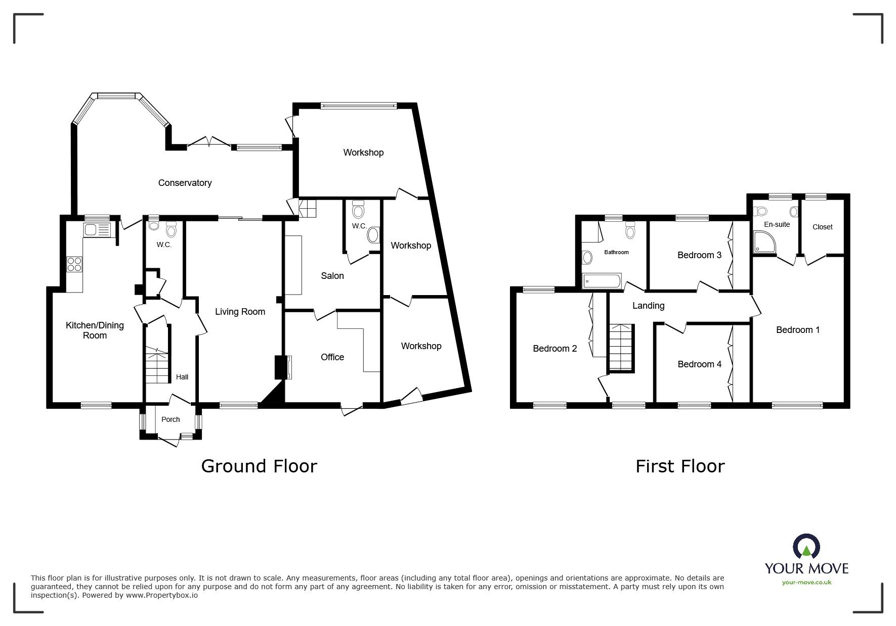 Floorplan of 4 bedroom Detached House for sale, Westwood Road, Tunbridge Wells, Kent, TN4