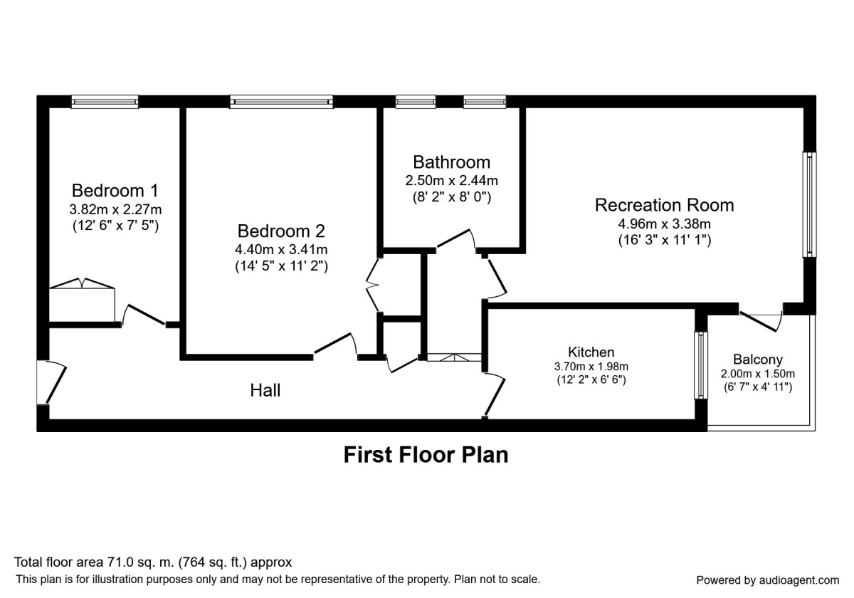 Floorplan of 2 bedroom  Flat to rent, Chilston Road, Tunbridge Wells, Kent, TN4