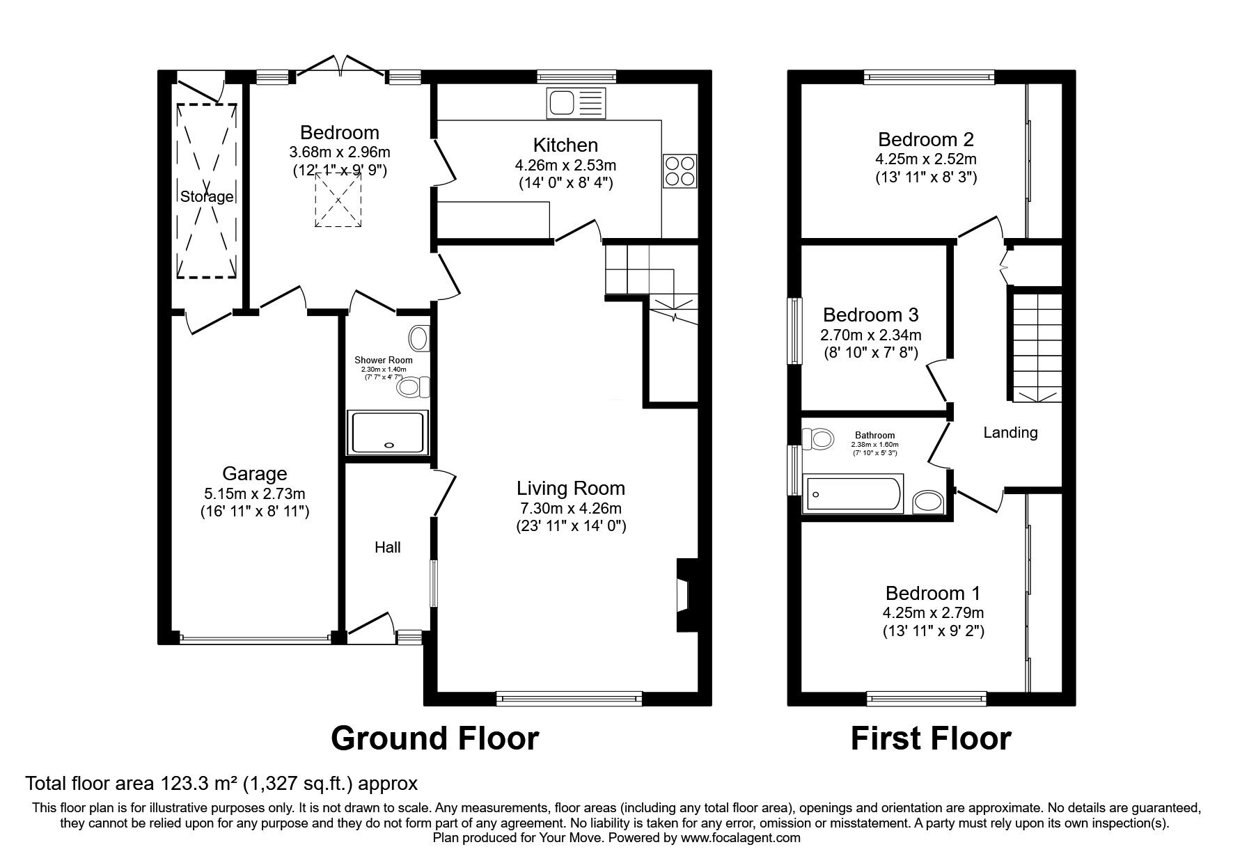 Floorplan of 4 bedroom Detached House for sale, Whistler Road, Tonbridge, Kent, TN10