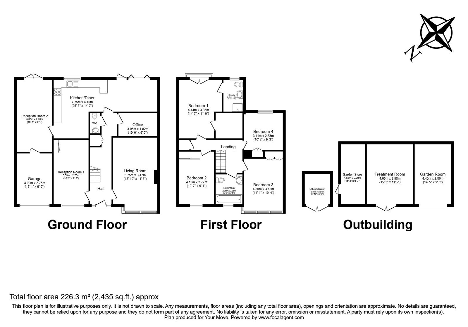 Floorplan of 4 bedroom Semi Detached House for sale, The Meadow, Pembury, Kent, TN2