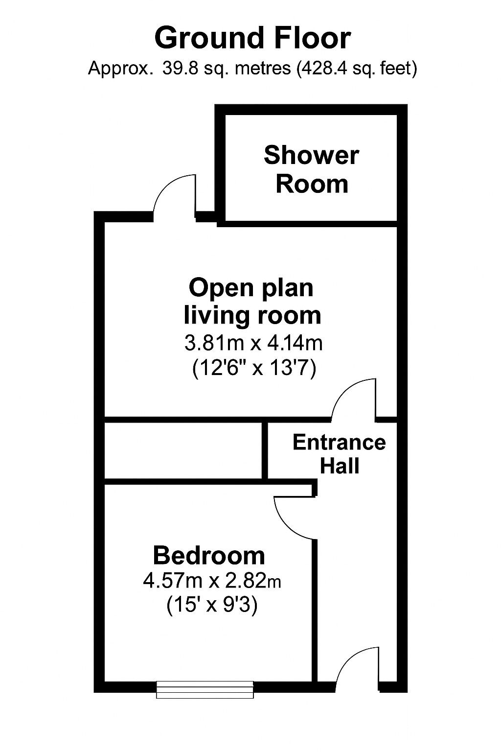 Floorplan of 1 bedroom  Flat to rent, Queens Road, Tunbridge Wells, Kent, TN4