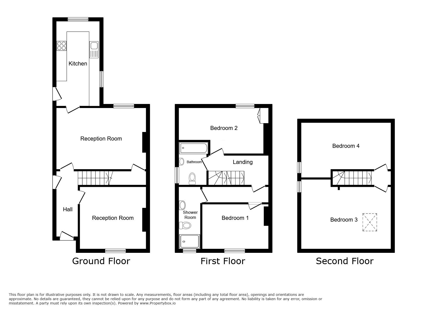 Floorplan of 4 bedroom Semi Detached House for sale, Albert Road, Tonbridge, Kent, TN9