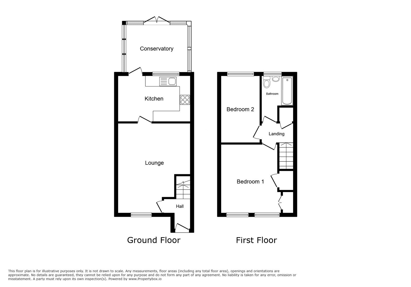 Floorplan of 2 bedroom End Terrace House to rent, Mount Pleasant, Paddock Wood, Kent, TN12