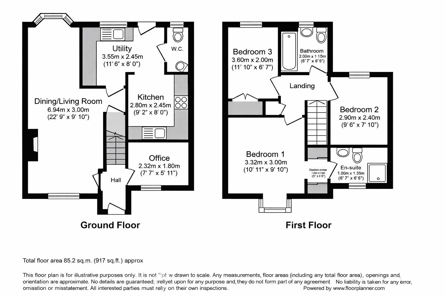 Floorplan of 3 bedroom Semi Detached House to rent, Teise Close, Tunbridge Wells, Kent, TN2