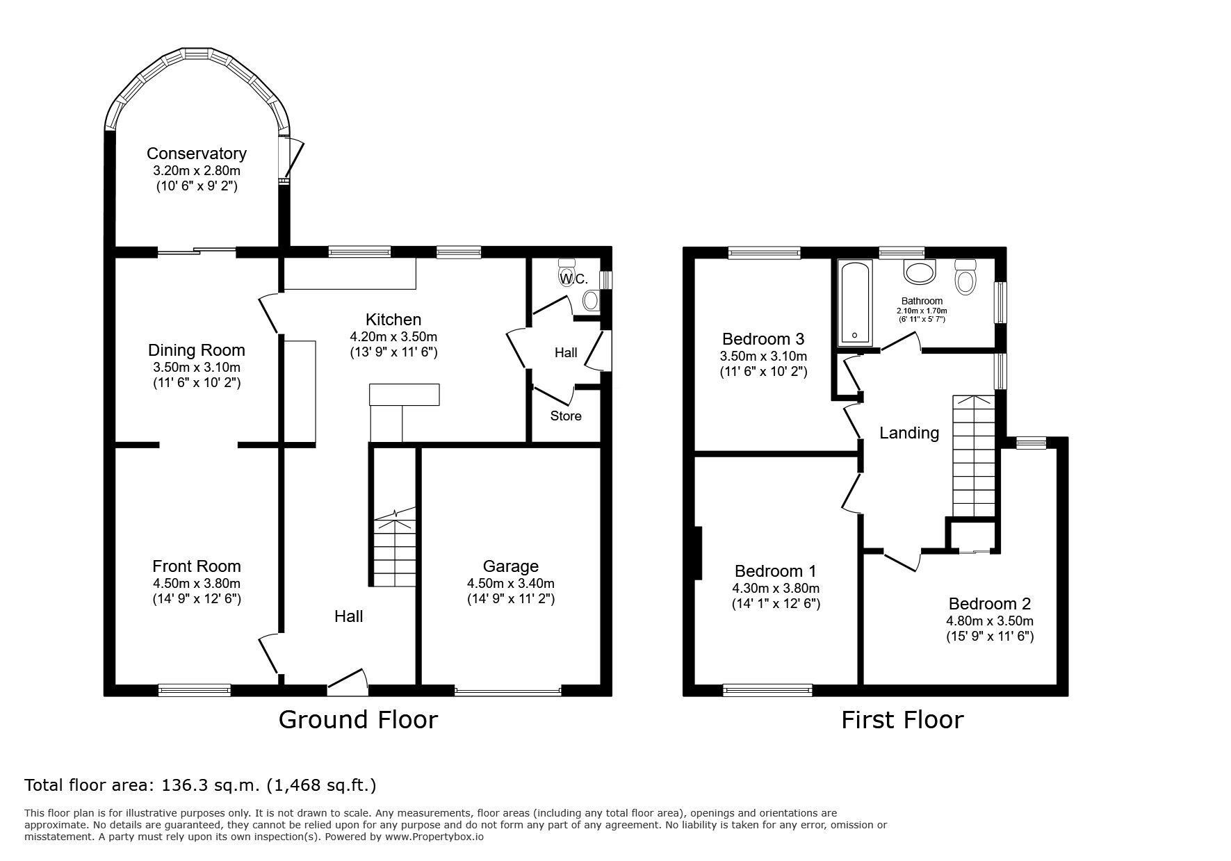 Floorplan of 3 bedroom Semi Detached House for sale, Woodhill Park, Pembury, Kent, TN2