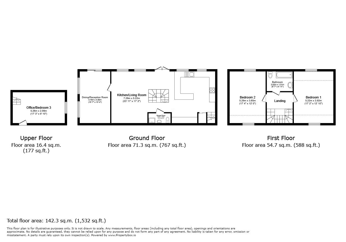 Floorplan of 3 bedroom Detached House to rent, Hawkenbury Road, Tunbridge Wells, Kent, TN3