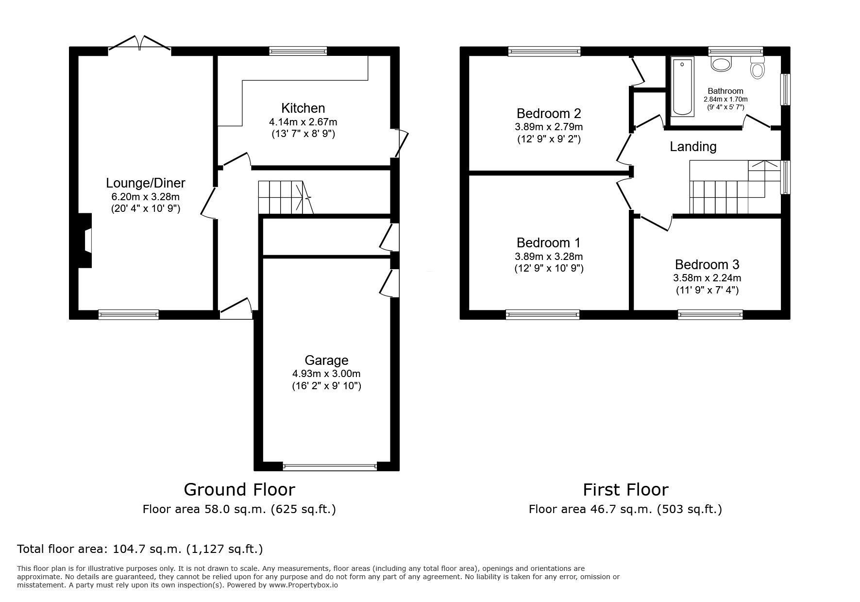 Floorplan of 3 bedroom Detached House for sale, St. Richards Road, Crowborough, East Sussex, TN6