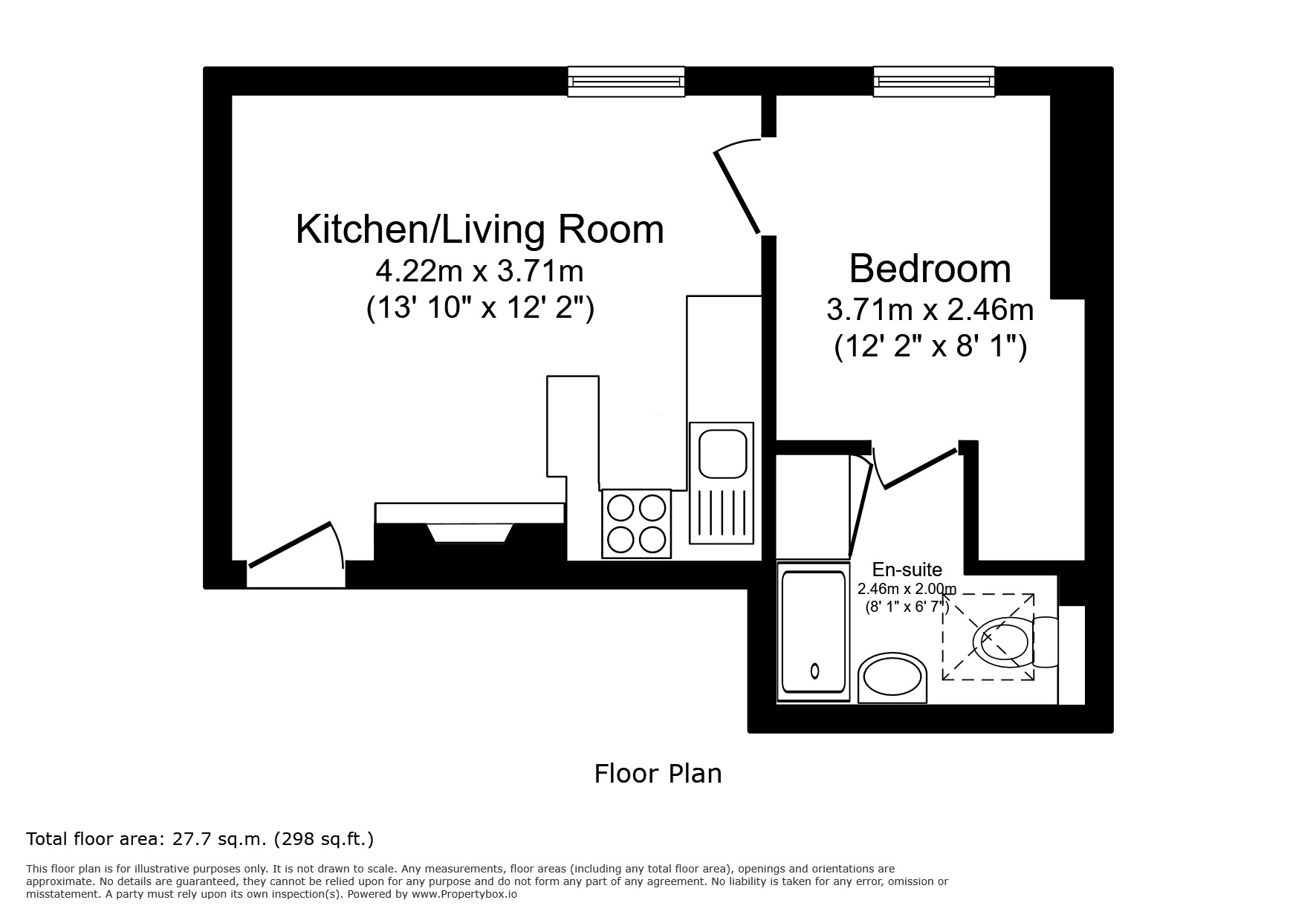Floorplan of 1 bedroom Flat to rent, Church Road, Tunbridge Wells, Kent, TN1